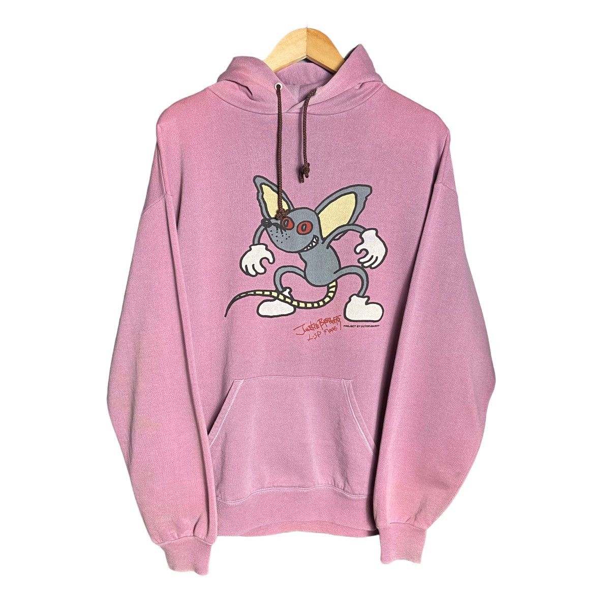 Image of 90's Octopus Army Junkie Brothers Mouse Skate Hoodie in Purple, Men's (Size XL)