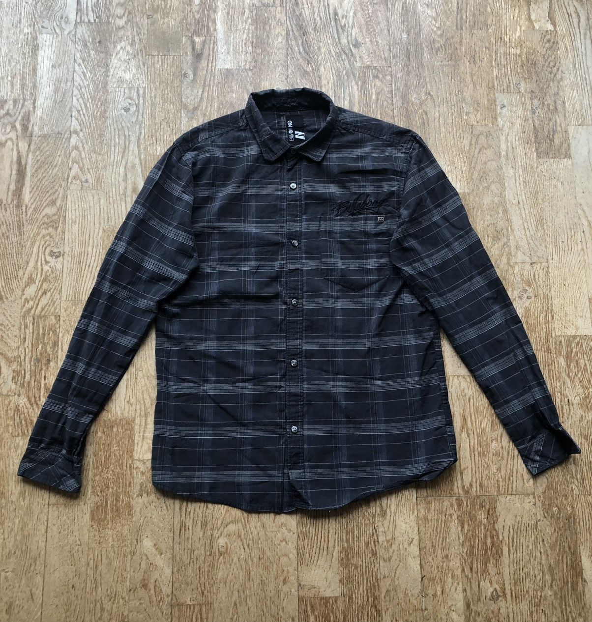 Billabong BILLABONG VINTAGE BLACK FLANNEL BUTTON UP SHIRT Size US M / EU 48-50 / 2 - 1 Thumbnail