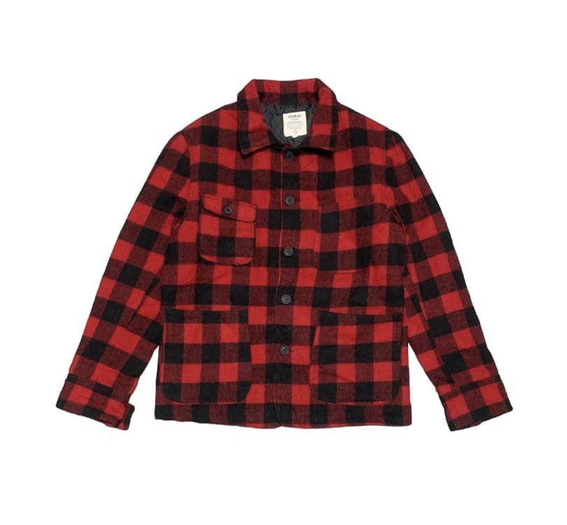 Oshkosh Vintage 90s Oshkosh Shadow Plaid Wool Flannel Shirt Jacket Size US L / EU 52-54 / 3 - 1 Thumbnail