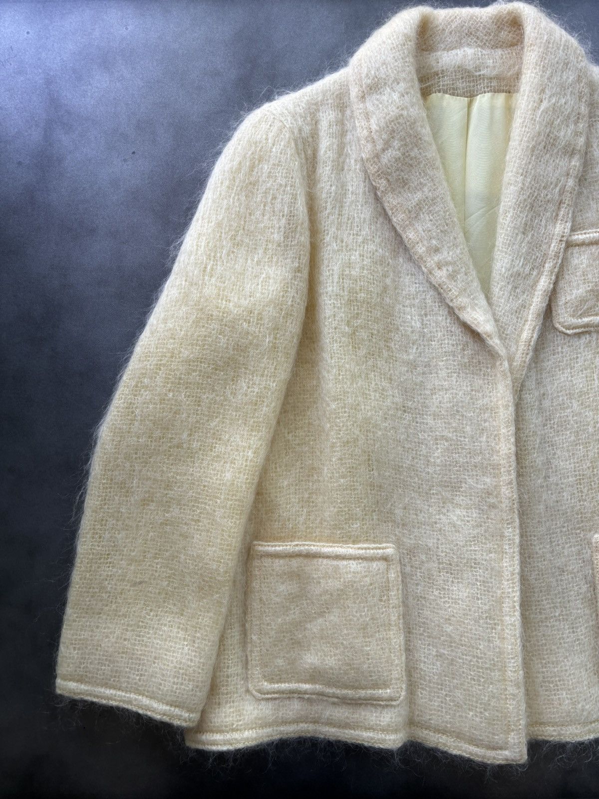 Vintage Vintage Mohair Jacket Blazer Bardolino England Loose Knit Size S / US 4 / IT 40 - 14 Thumbnail