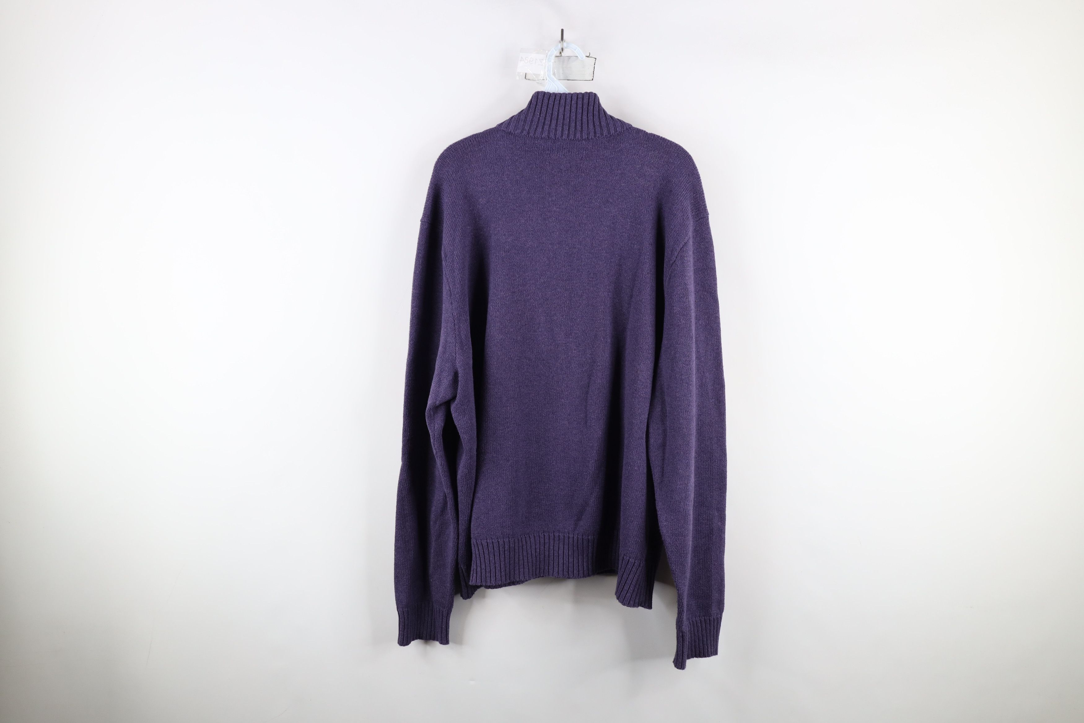 Ralph Lauren × Vintage Vintage 90s Ralph Lauren Half Zip Pullover Sweater Purple Size US XXL / EU 58 / 5 - 11 Thumbnail