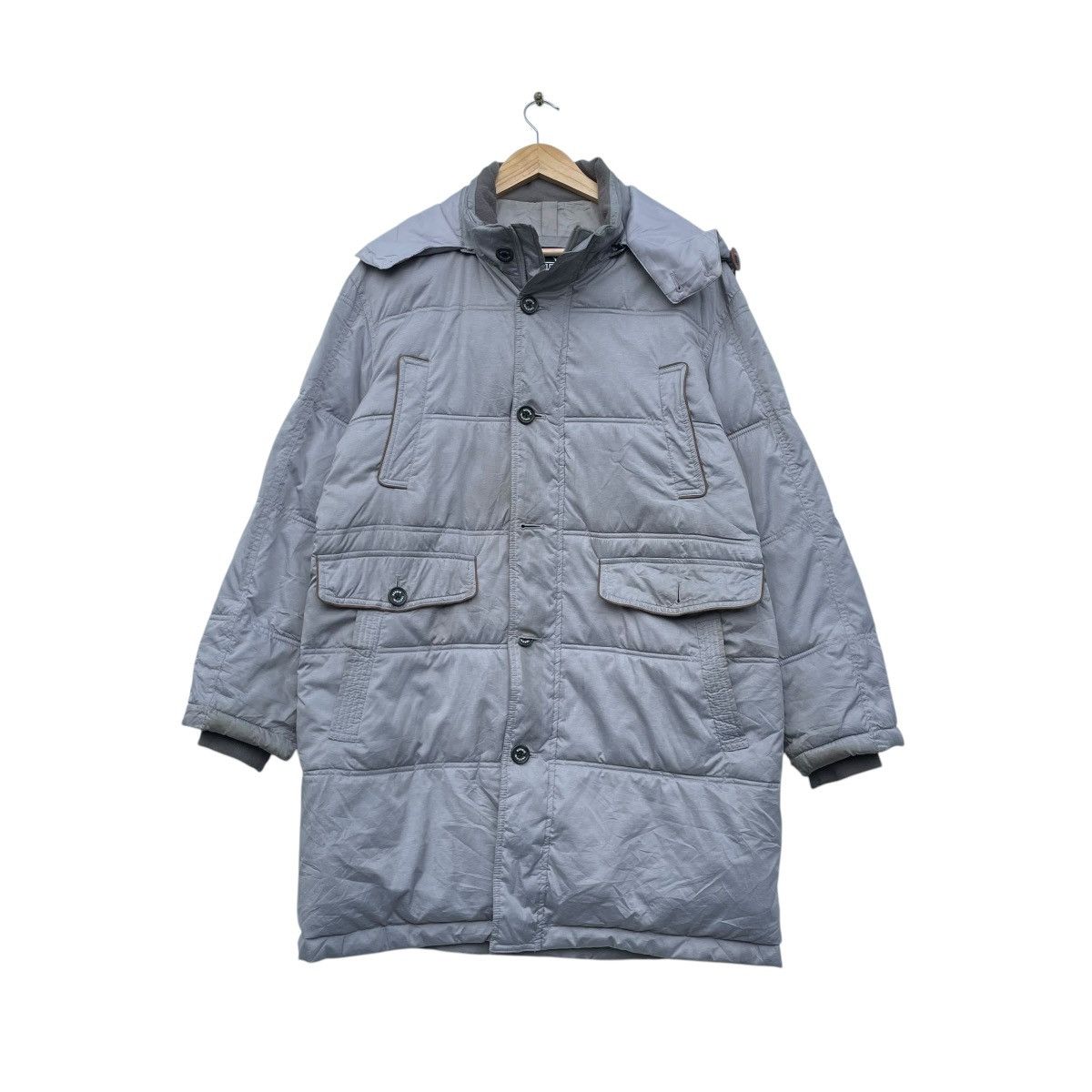 Sergio Tacchini Vintage Sergio Tacchini Padded Puffer Parka Hoodie Jacket Size US L / EU 52-54 / 3 - 1 Thumbnail