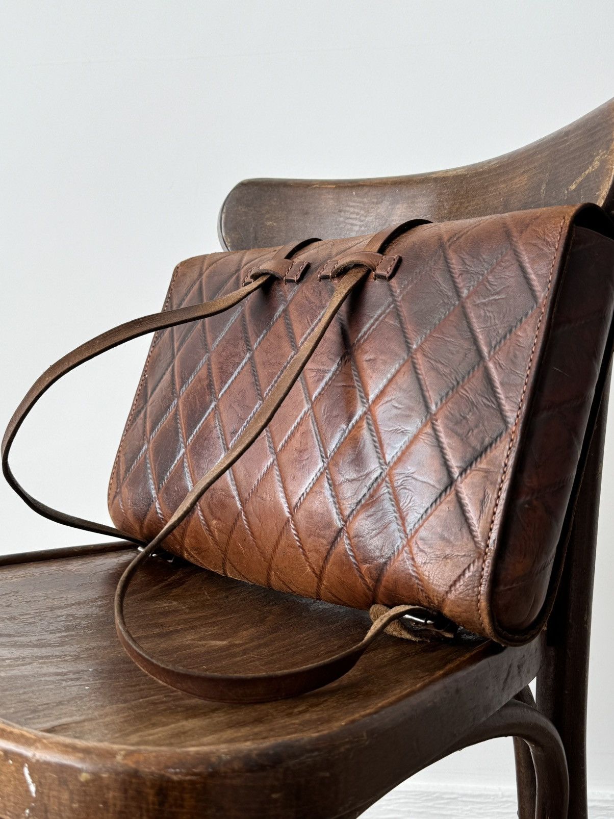 Vintage 1960s Vintage Swiss Leather Briefcase Handle/Backpack Size ONE SIZE - 6 Thumbnail