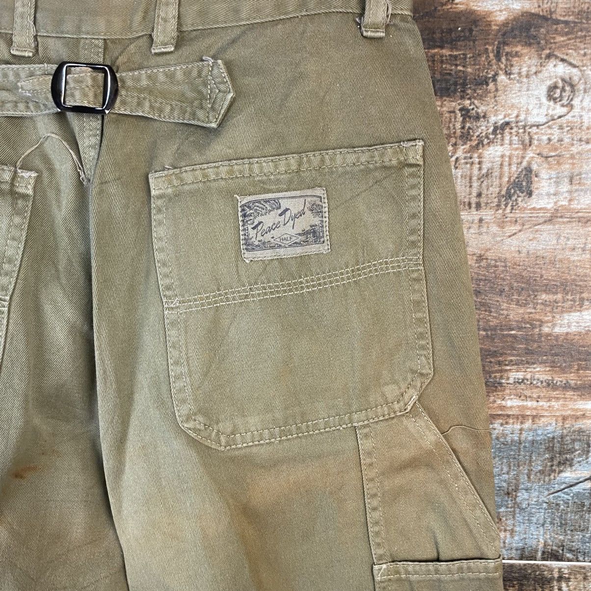 Vintage DL Half Beige cargo vintage Casual Pants #C946 Size 22" - 15 Thumbnail