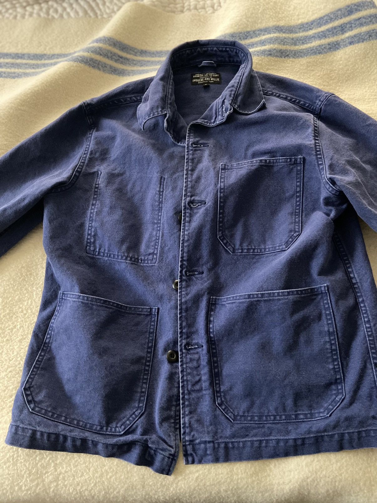 Imogene + Willie Imogene + Willie Blue canvas chore jacket. Jack size ...