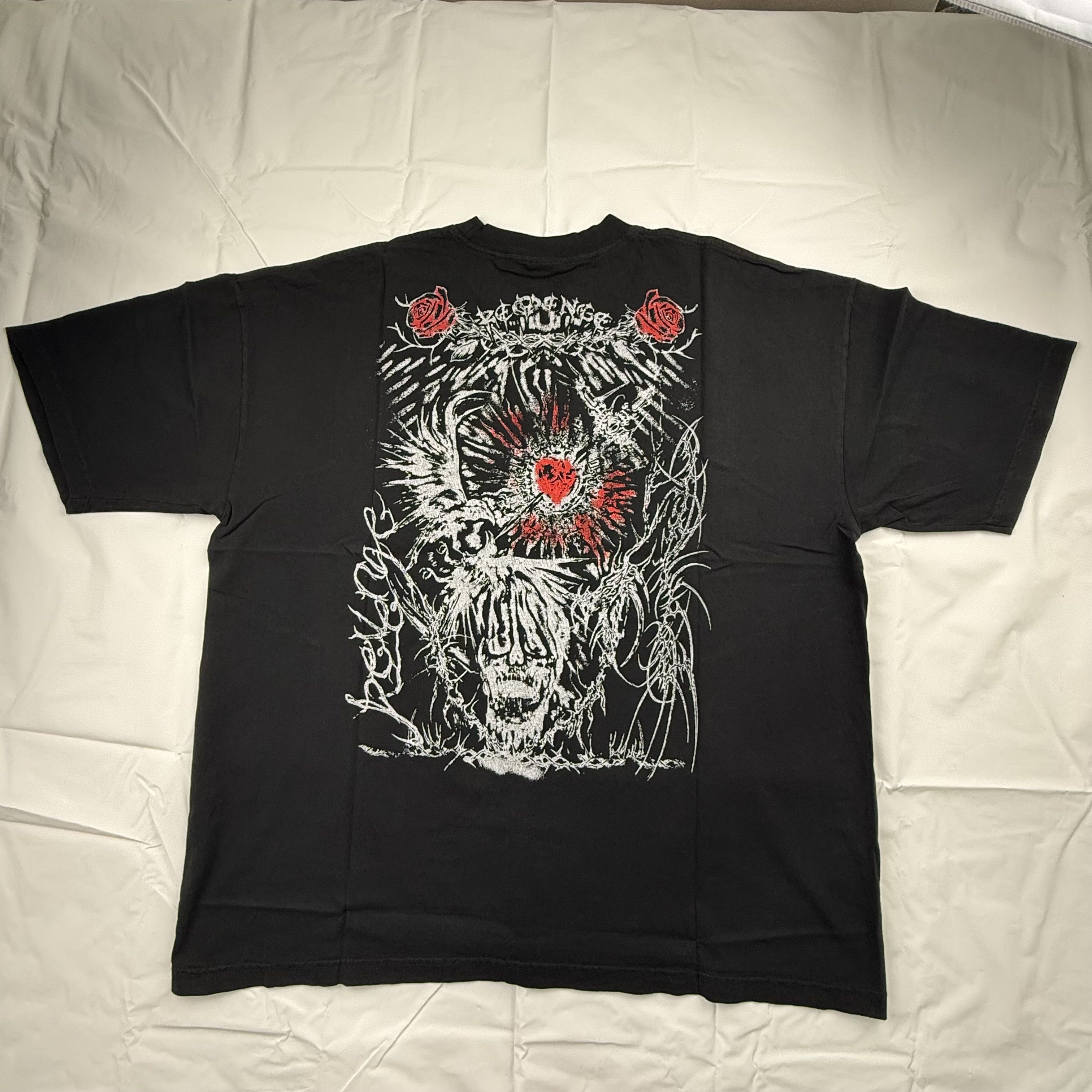 Revenge Revenge Metal Skull Rose T-Shirt XXL Mens Streetwear Size US XXL / EU 58 / 5 - 1 Thumbnail