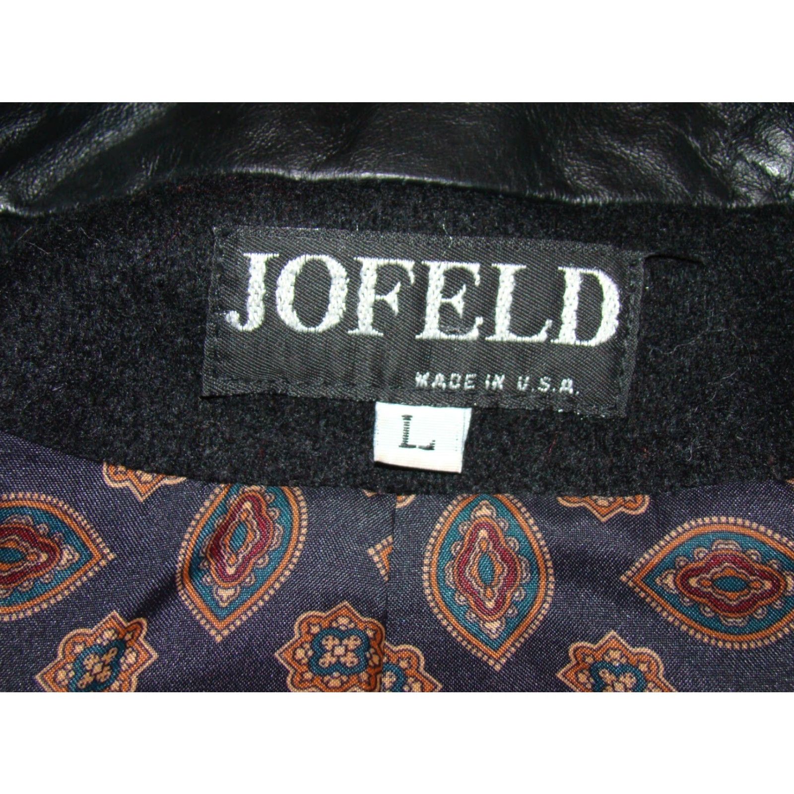 Vintage VINTAGE JOFELD Leather Collar Wool Nylon Trench Coat Womens L Black Scarf USA Coat Size L / US 10 / IT 46 - 4 Thumbnail