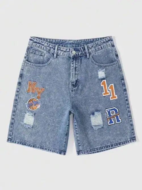 Other Misuzu x moto Ripped Y2k Shorts Jorts Distressed Denim Size US 32 / EU 48 - 5 Thumbnail