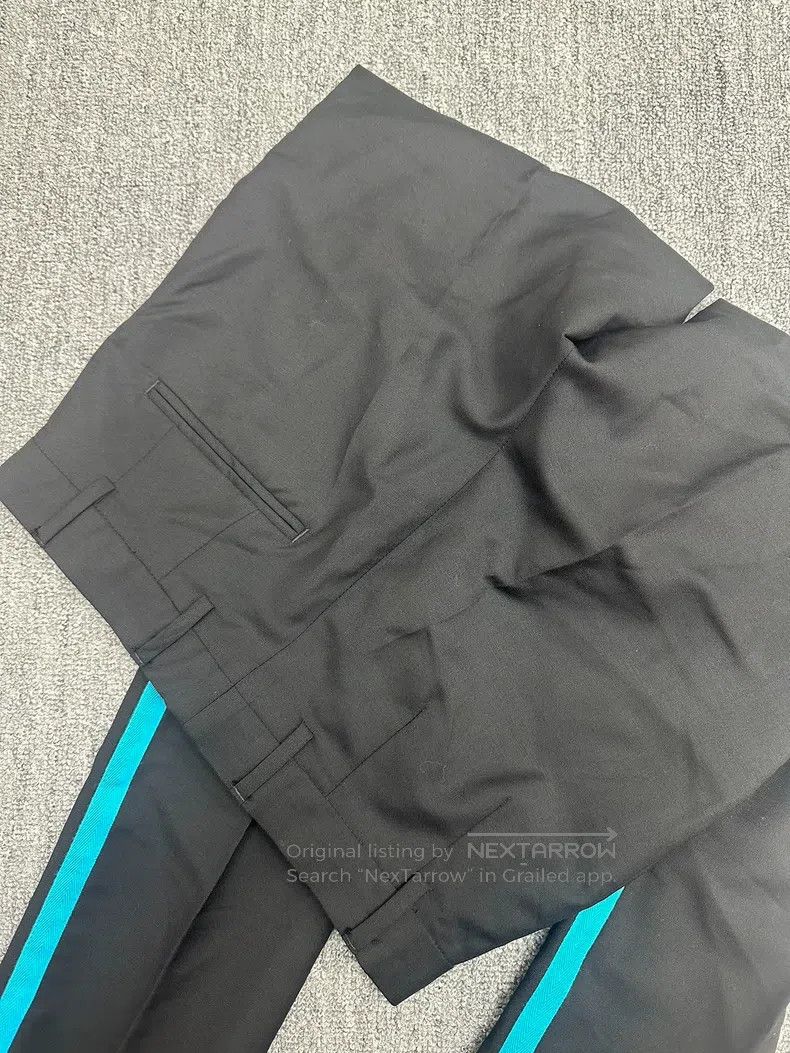 Raf Simons Raf Simons Black and blue striped casual trousers Size US 28 / EU 44 - 5 Thumbnail