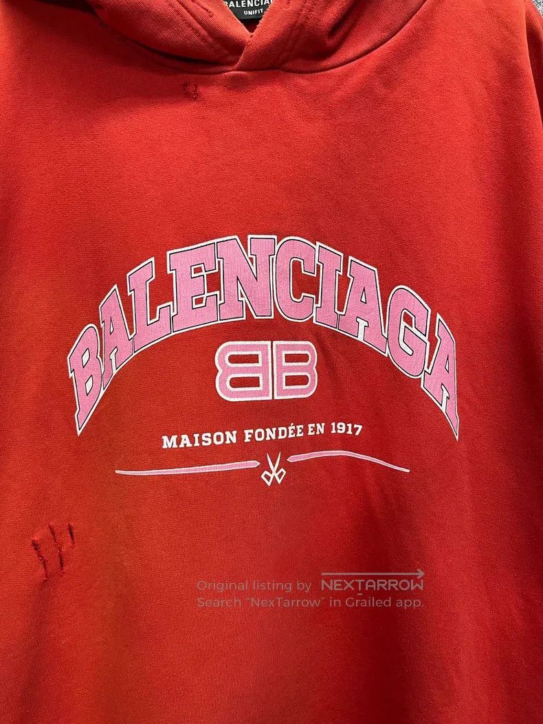 Balenciaga Balenciaga Distressed Scissor Hooded Sweatshirt Size US L / EU 52-54 / 3 - 3 Thumbnail