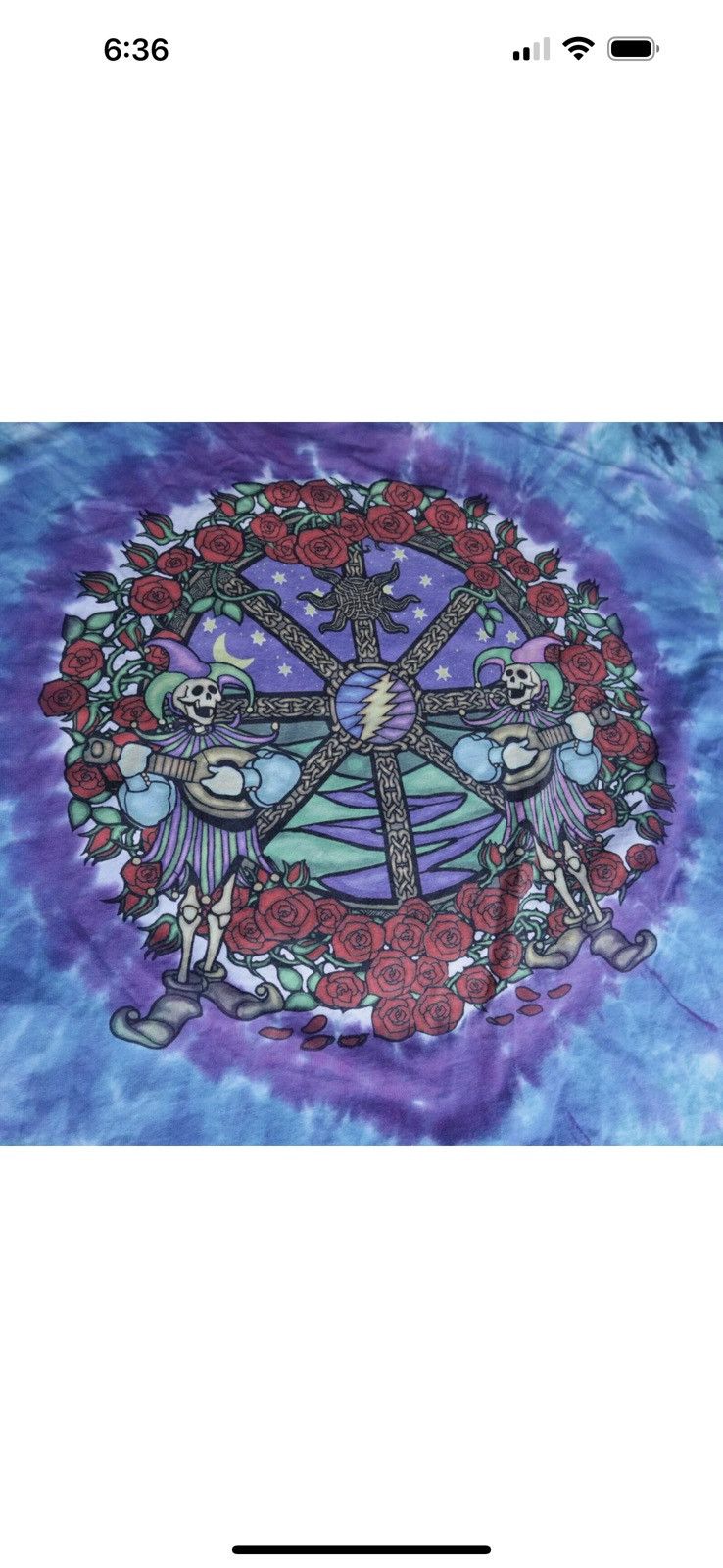 Grateful Dead × Liquid Blue × Vintage 2000 Grateful Dead Tie Dye T Shirt Size XL Made in USA Size US XL / EU 56 / 4 - 6 Thumbnail