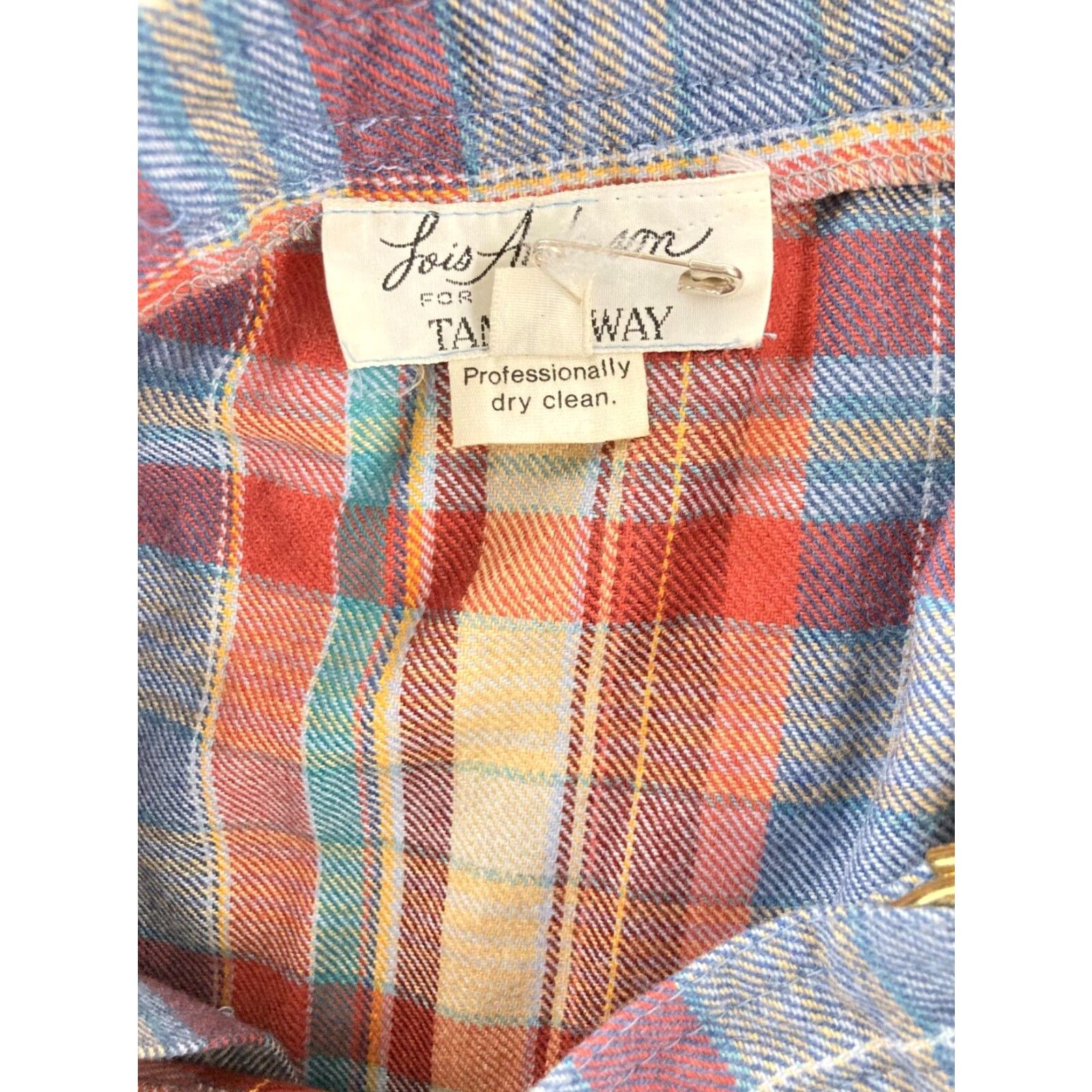 JW Anderson VINTAGE Lois Anderson Plaid A-Line Skirt Women's Size 4 Blue Knee Length Size 27" / US 4 / IT 40 - 7 Thumbnail