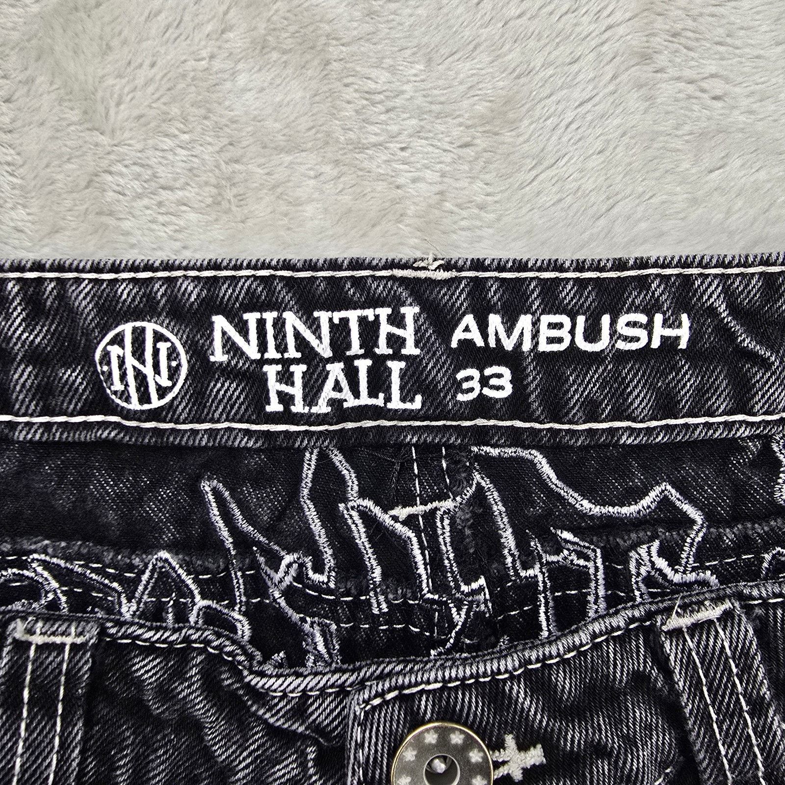 Ninth Hall Ninth Hall Ambush Jeans 33 (Fits 34x28 Y2K Baggy Snake Eagle Size US 33 - 8 Thumbnail