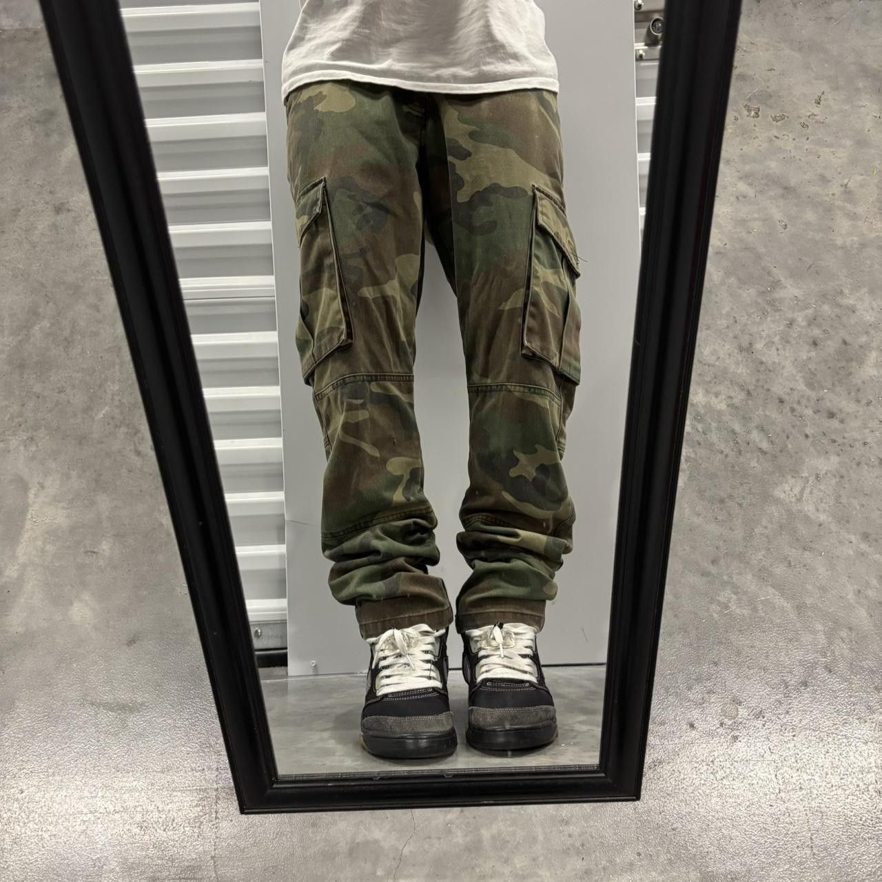 Japanese Brand × Vintage Crazy Vintage Y2K/2000s Grunge Camo Streetwear Cargo Pants! Size US 32 / EU 48 - 1 Thumbnail