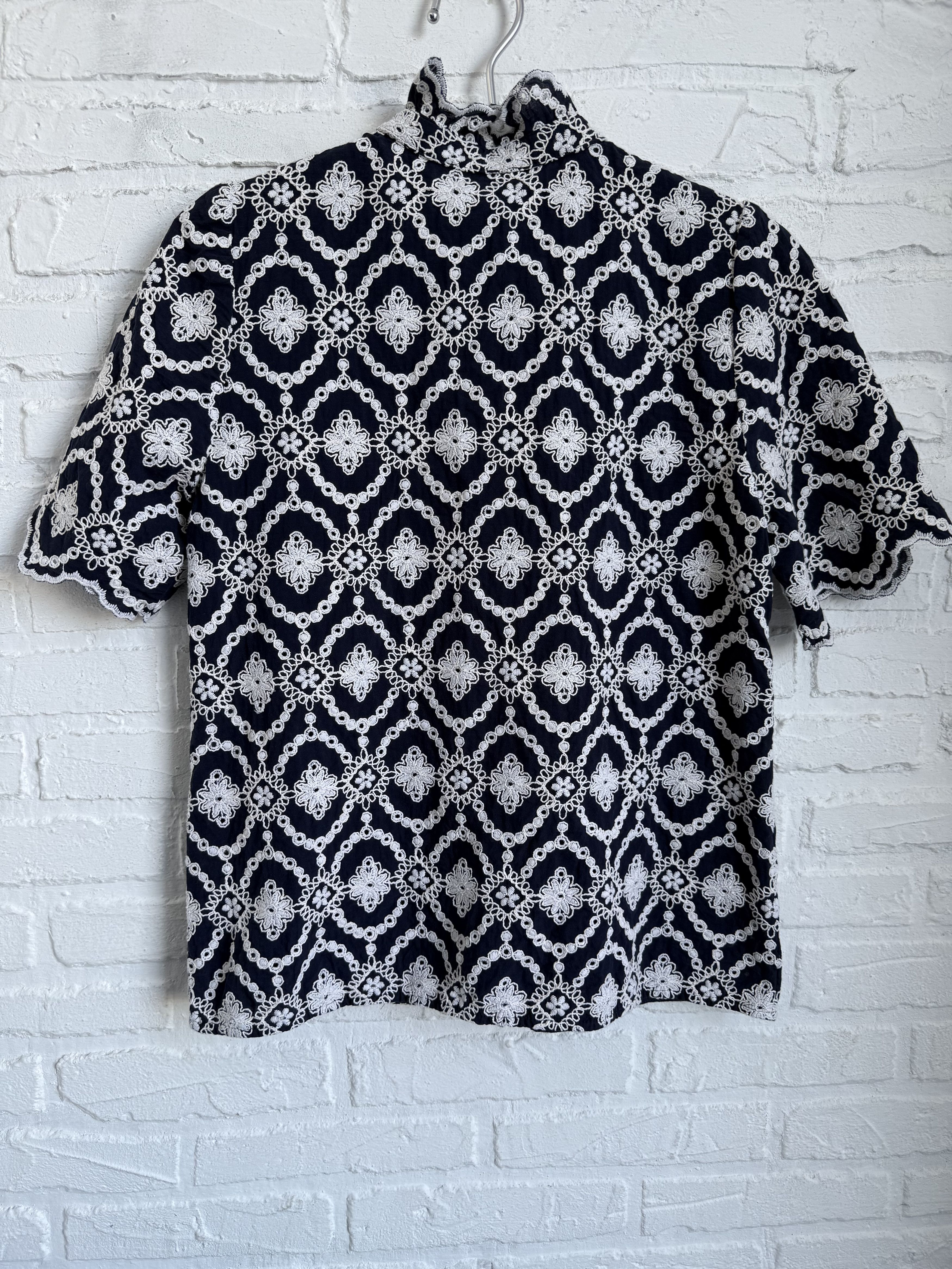 Sezane Sezane Paris Embroidered cotton blouse Size S / US 4 / IT 40 - 7 Thumbnail