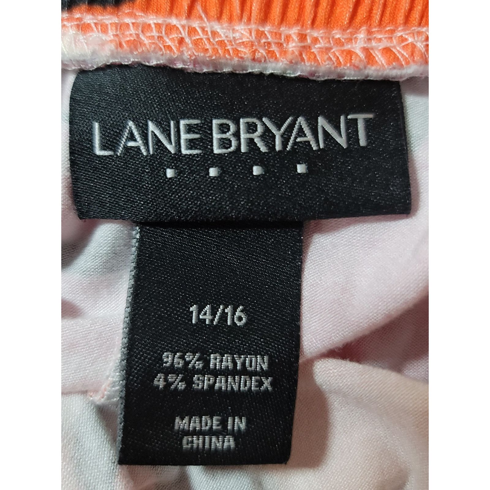 Other Lane Bryant Orange Pink White Floral A-Line Mini Skirt 14 16 Size 36" / US 14 / IT 50 - 3 Thumbnail