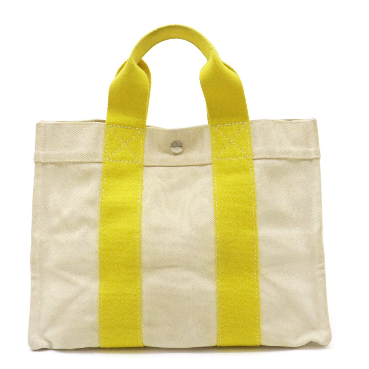Hermes Hermes Hermes Canvas Bora Bora PM Tote Bag Yellow Canvas Tote Bag in Good Condition Size ONE SIZE - 1 Thumbnail