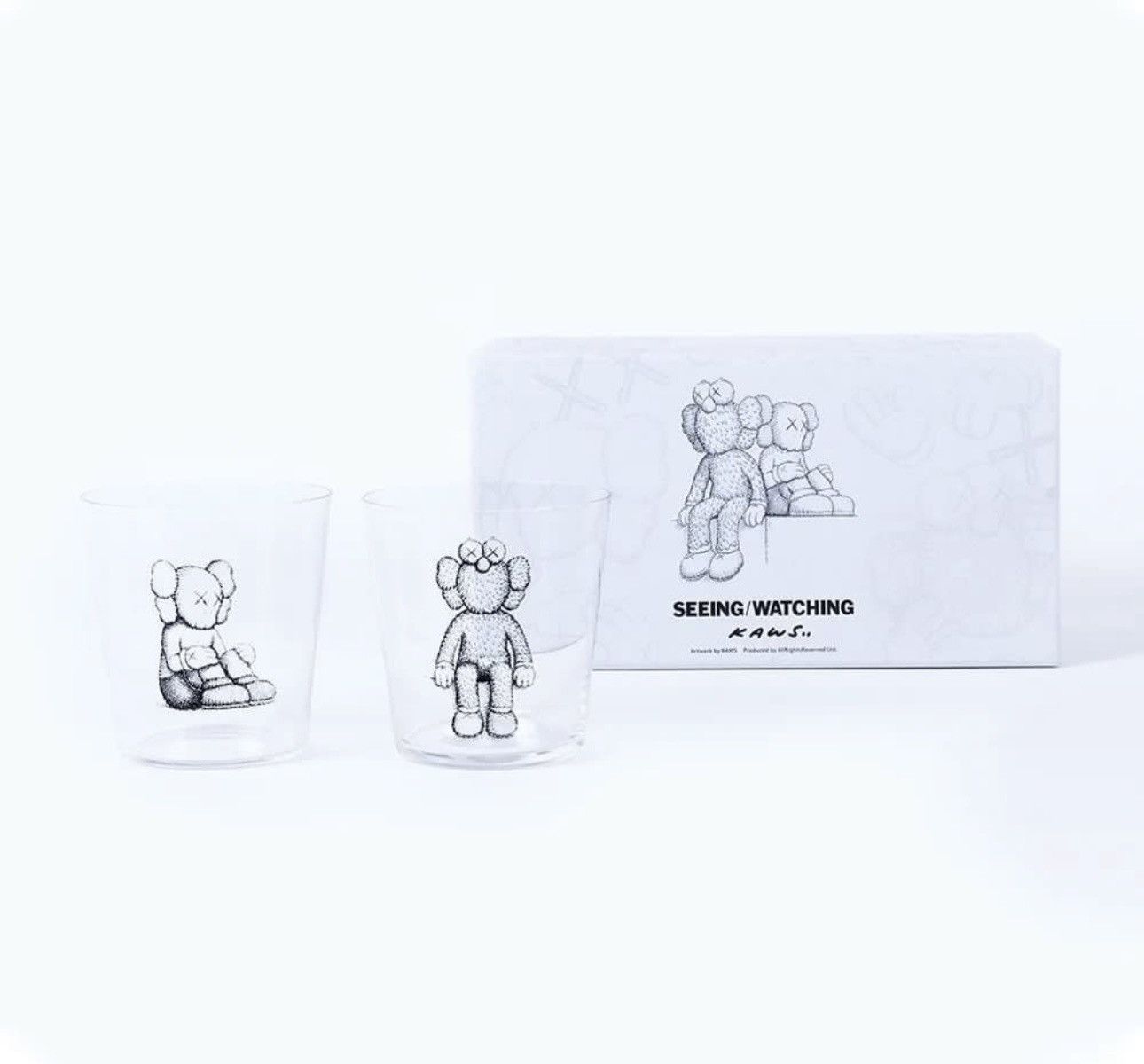 Kaws EnKH& Kaws Seeing/Watching glass cup vintage Size ONE SIZE - 5 Thumbnail
