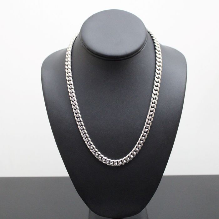 Cuban Link Chain Silver 8mm Cuban Link Chain 18