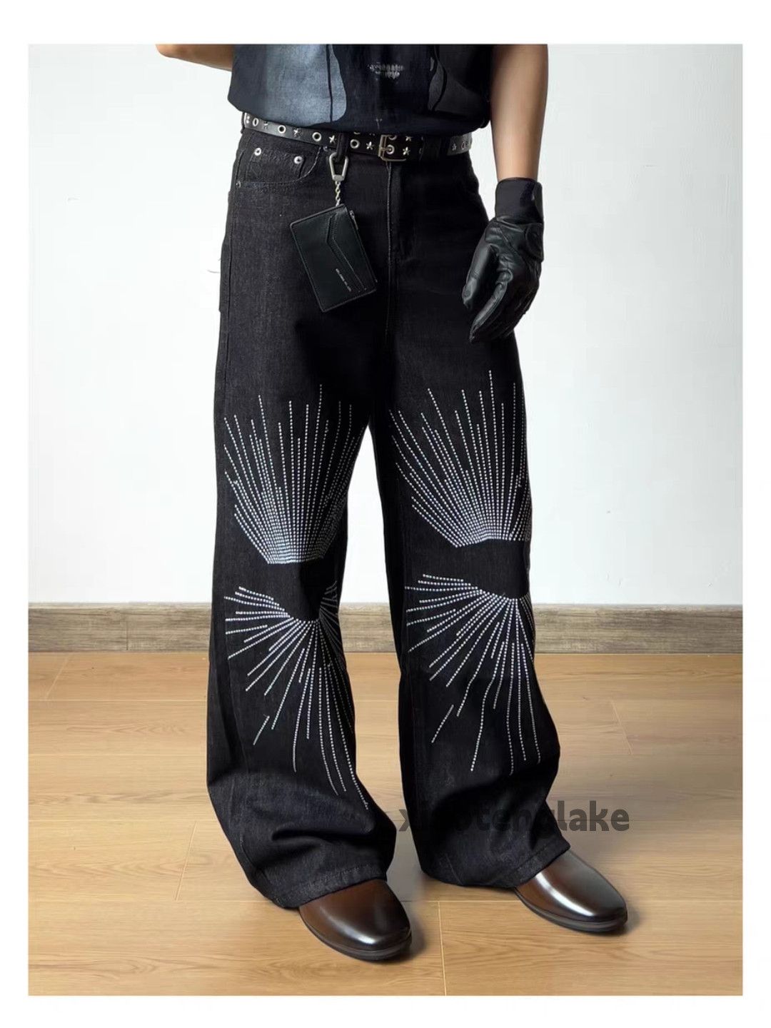Jean xtl Vintage wide Leg loose baggy embroidery jeans Size US 32 / EU 48 - 8 Thumbnail