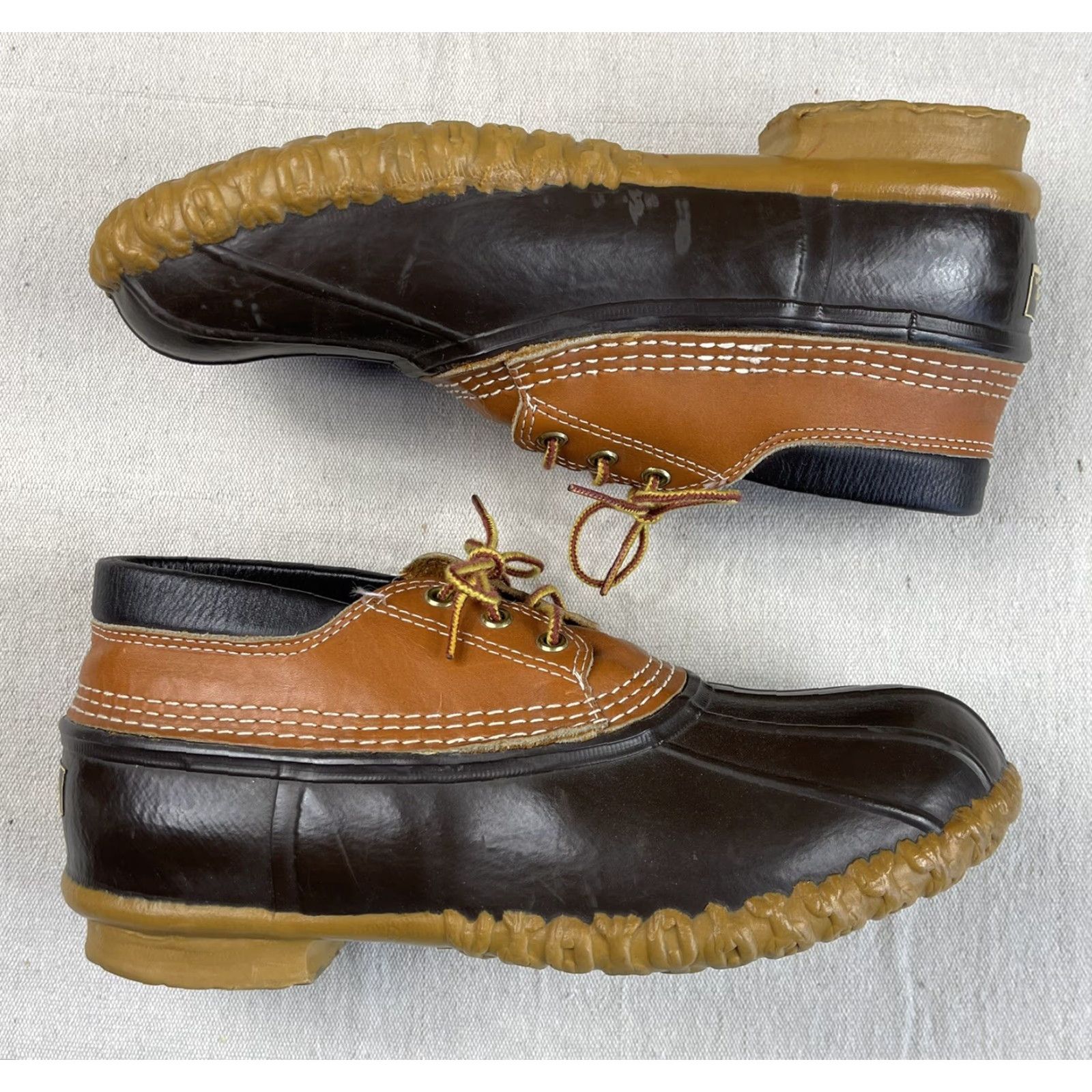Vintage VINTAGE L.L. Bean Women's Duck Boots Low Top Waterproof Brown Ankle Rain Boot Sz 10 USA 90s Size L / US 10 / IT 46 - 2 Thumbnail