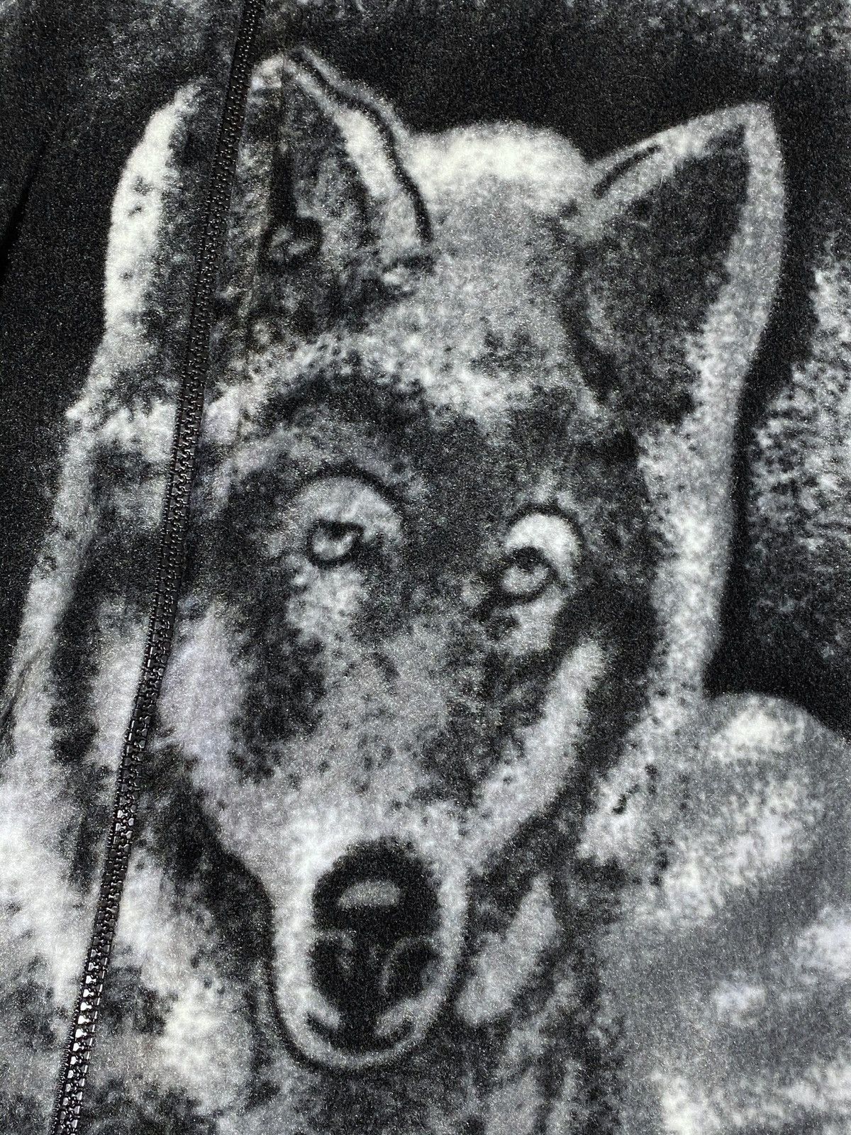 Vintage Vintage All Over Print Wolf Fleece Jacket Supreme Vibes Rare Size US M / EU 48-50 / 2 - 7 Thumbnail