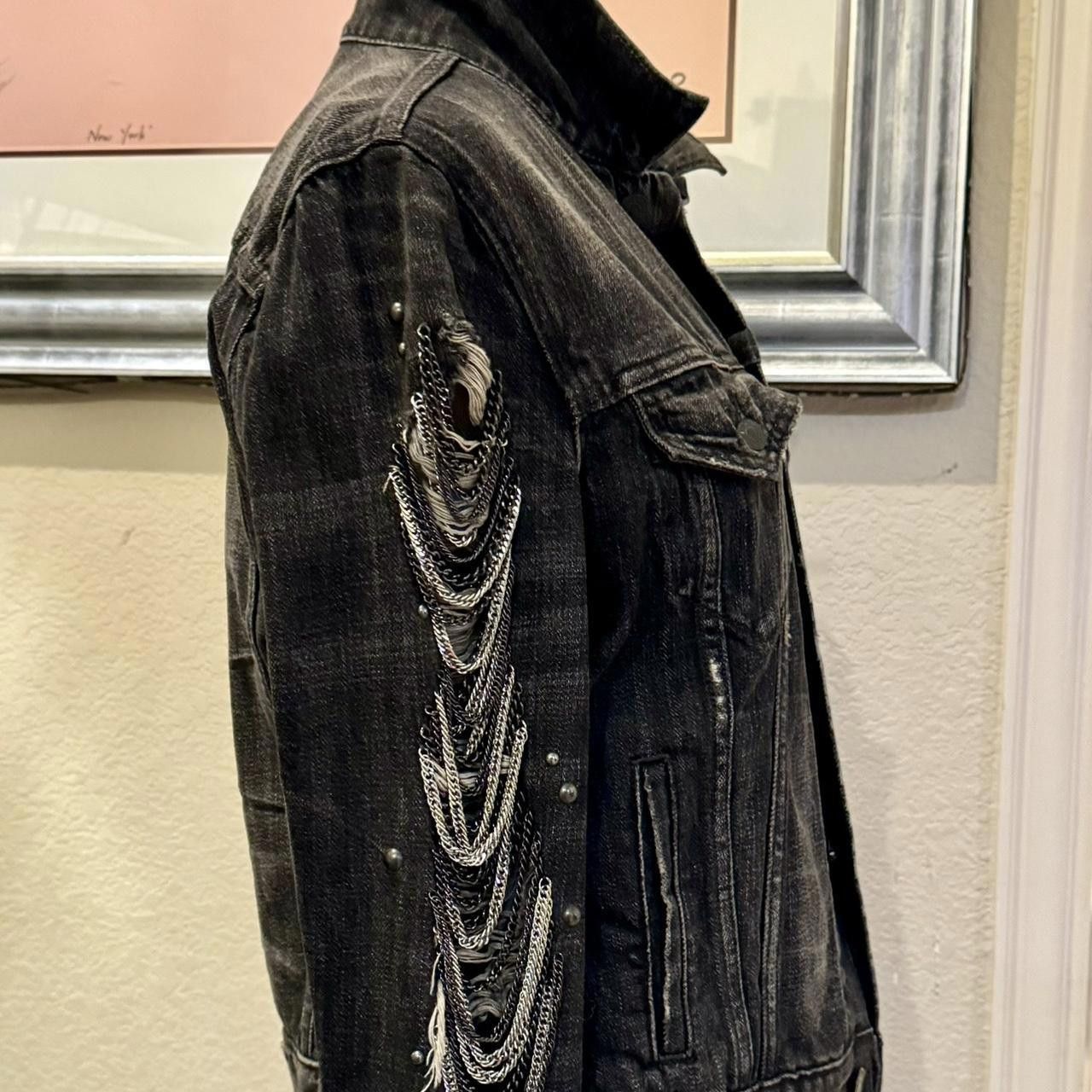 Polo Ralph Lauren Ralph Lauren Women's Black and Silver Chained Jacket Size M / US 6-8 / IT 42-44 - 3 Thumbnail