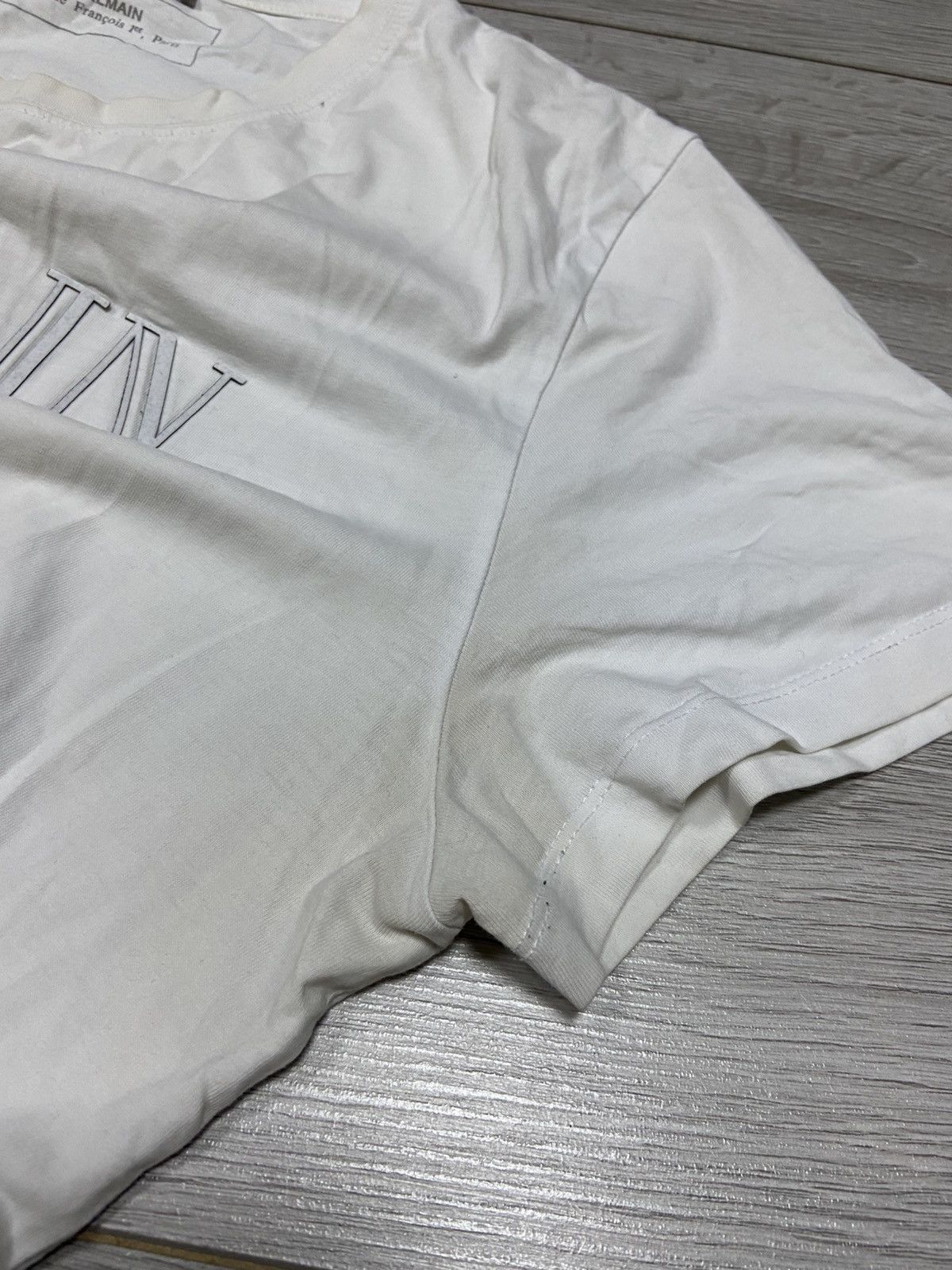 Balmain Balmain big logo spell out distressed tee t-shirt Size US XL / EU 56 / 4 - 15 Thumbnail