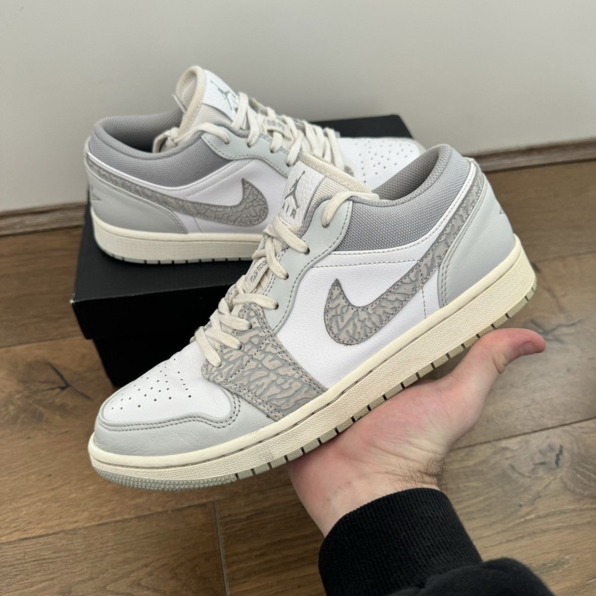 Jordan 1 Low Elephant Print