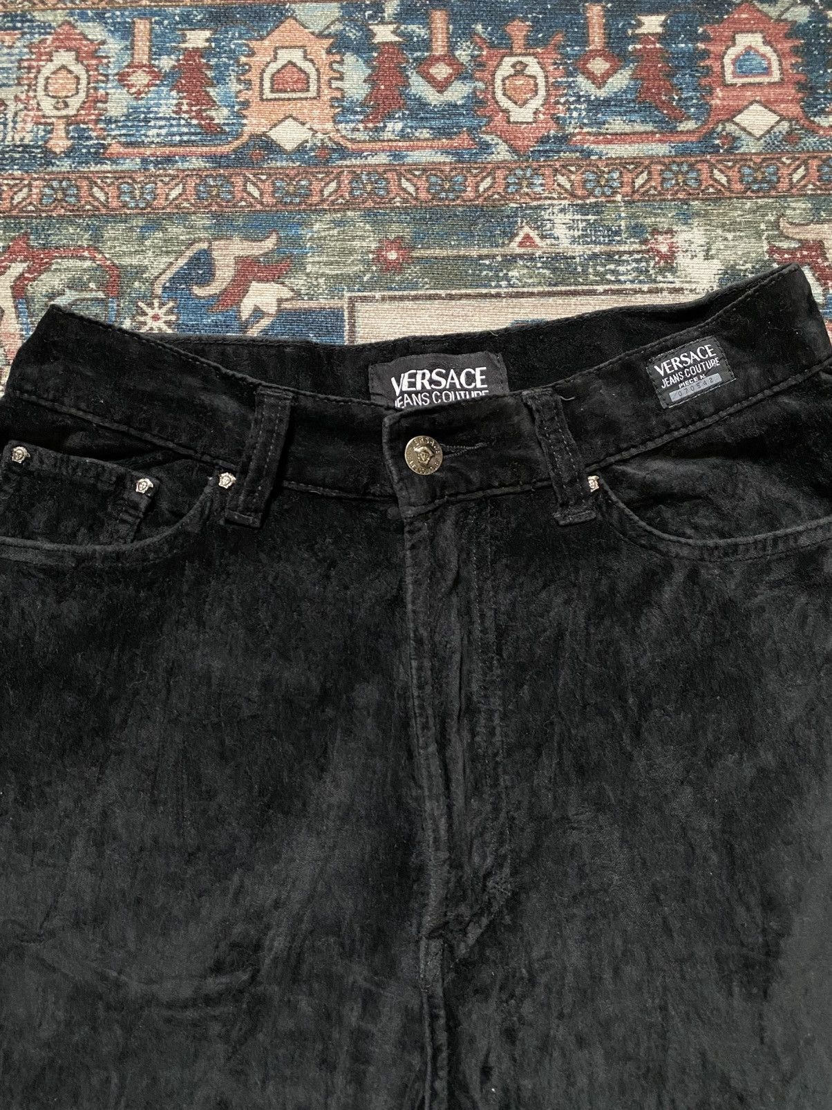 Versace Jeans Couture Vintage Versace Jeans Couture Velvet Pants Size US 29 - 4 Thumbnail