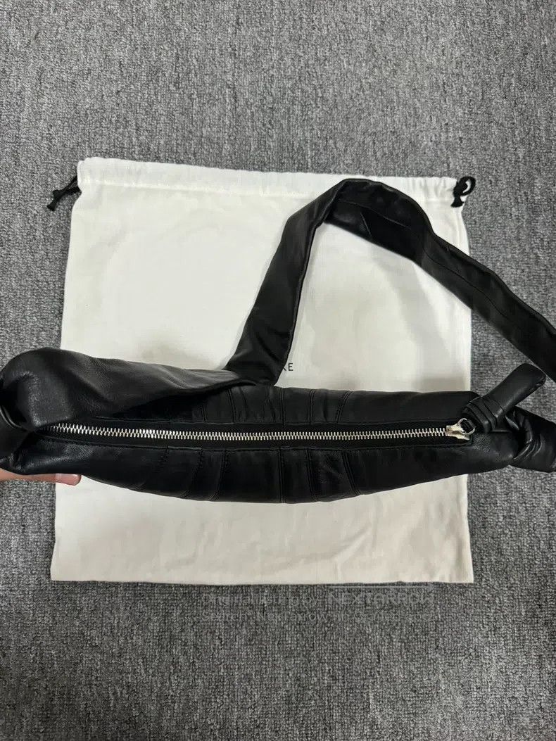 LEMAIRE Small Black Lamb Leather Horn Bag