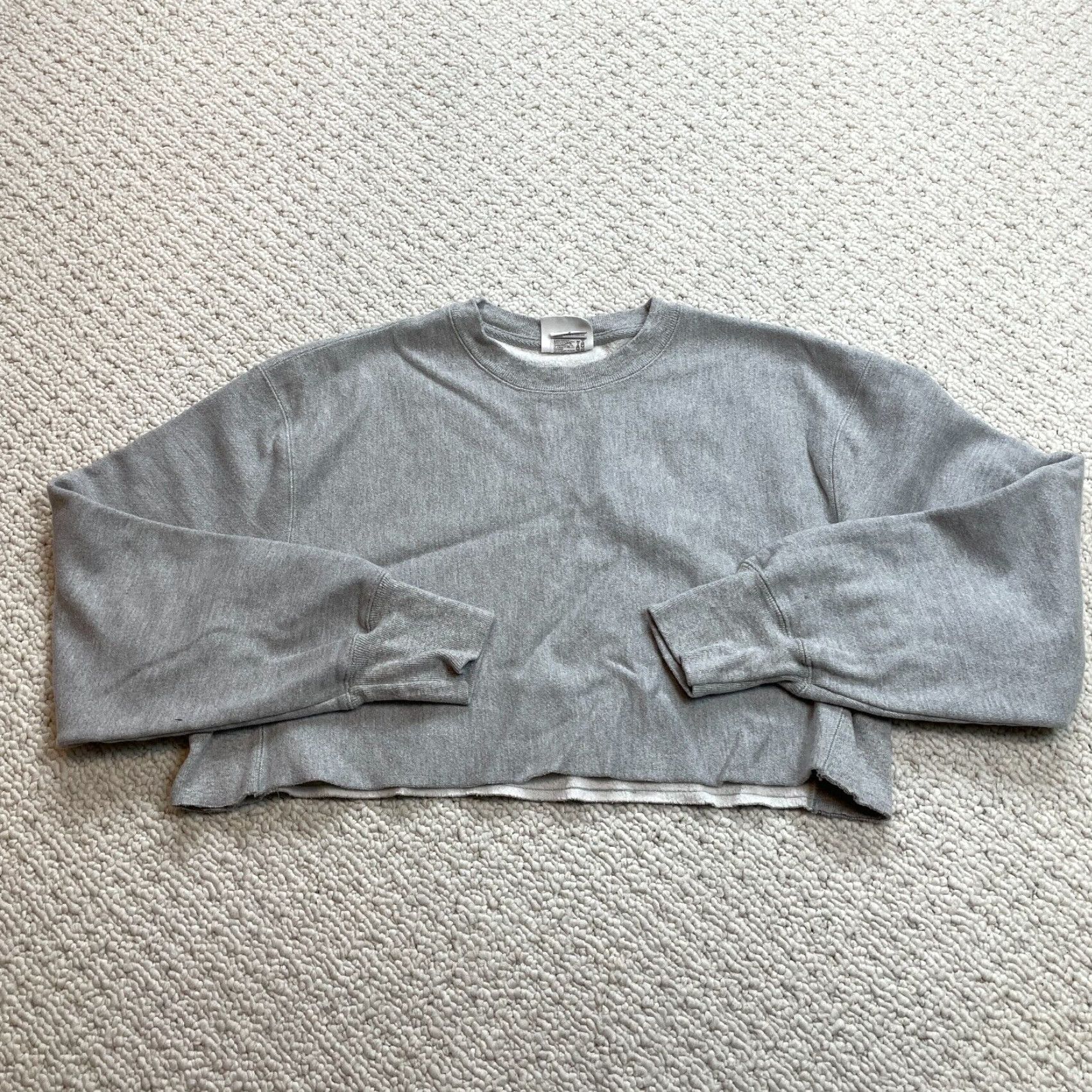 Champion VINTAGE Champion Sweatshirt Womens M Gray Pullover Reverse Weave Cropped Retro Size M / US 6-8 / IT 42-44 - 2 Thumbnail