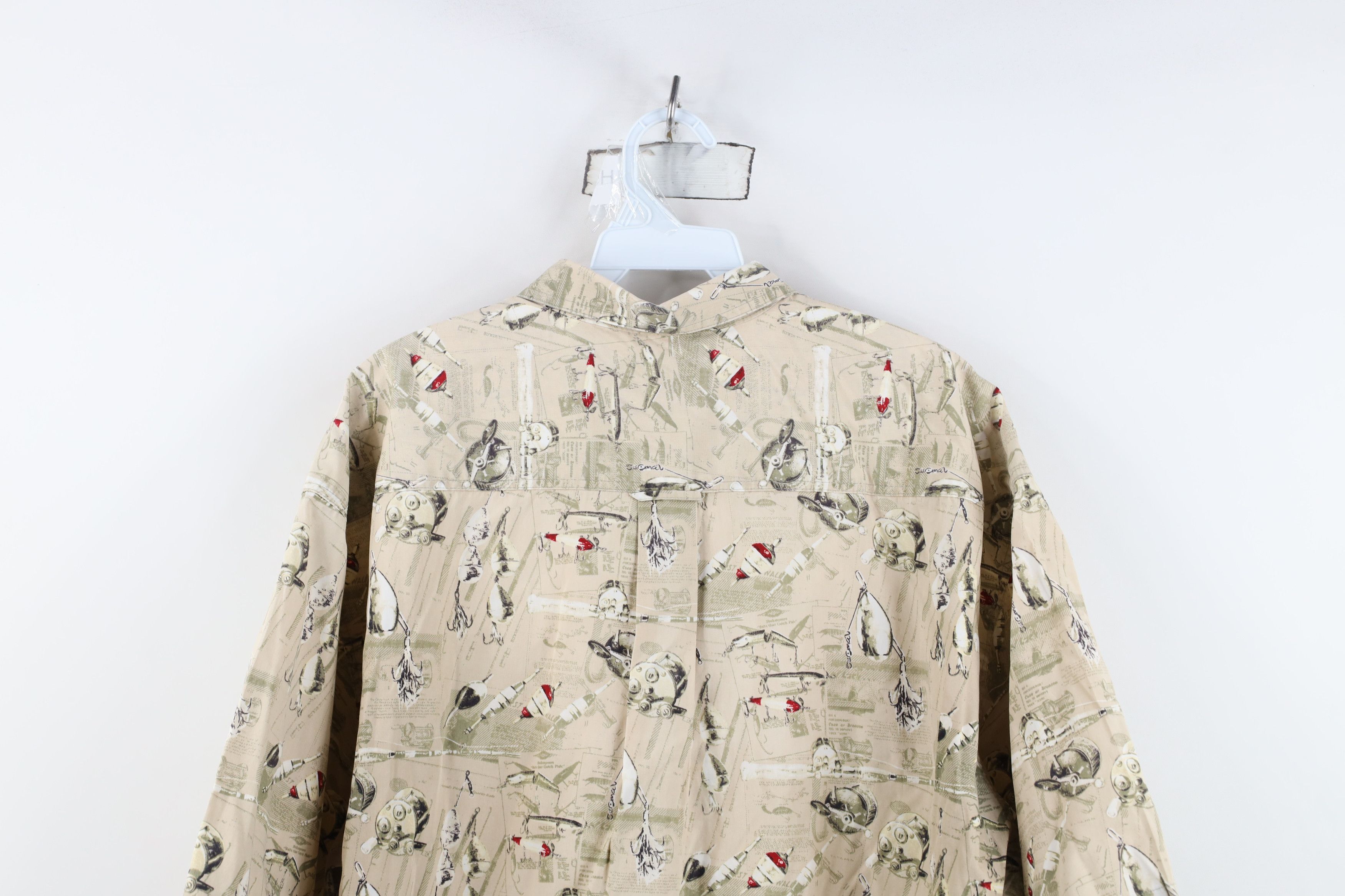 Vintage Vintage Streetwear Fishing All Over Print Button Down Shirt Size US L / EU 52-54 / 3 - 9 Thumbnail