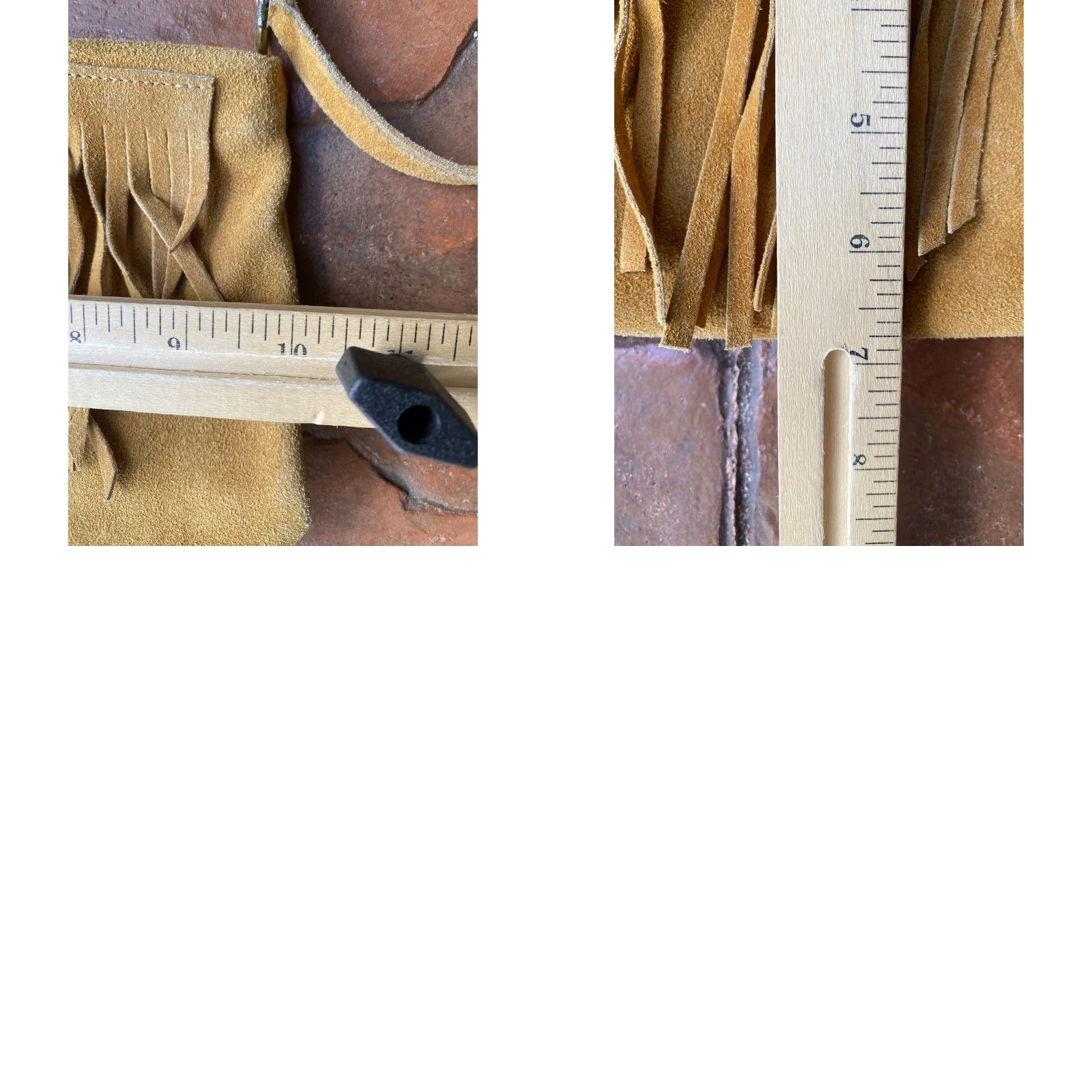 Vintage VINTAGE Fringed Leather Suede Shoulder Strap Bag Western Boho Hippy Size ONE SIZE - 10 Thumbnail