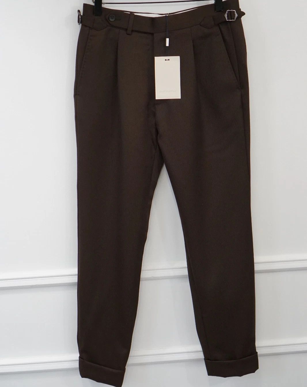 Suitsupply Men Suitsupply Pants Pure Wool Vigo Brown Size UK/US40 Size 40R - 1 Thumbnail