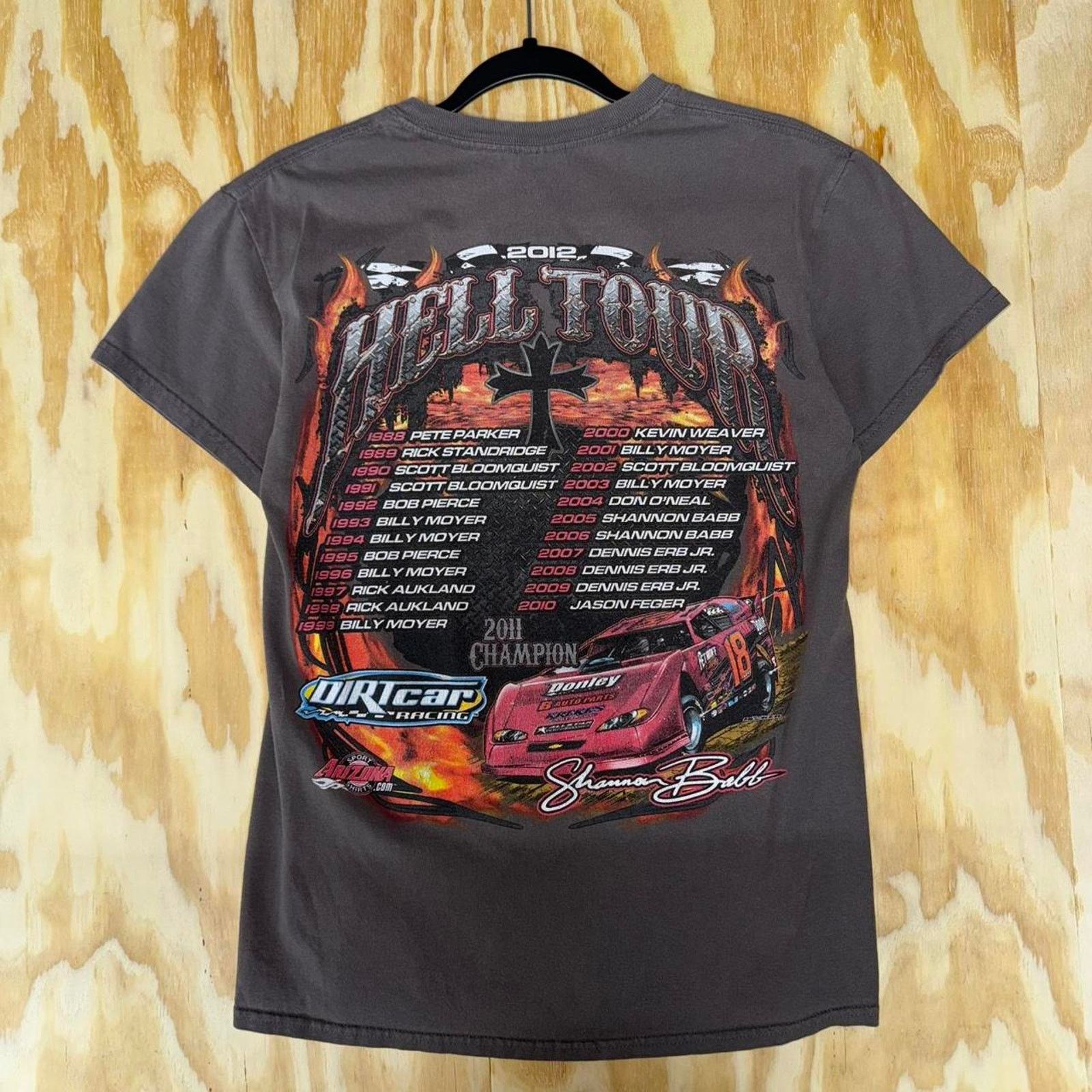 NASCAR Vintage 2012 hell tour midget car racing nascar style tshirt Size US S / EU 44-46 / 1 - 2 Thumbnail