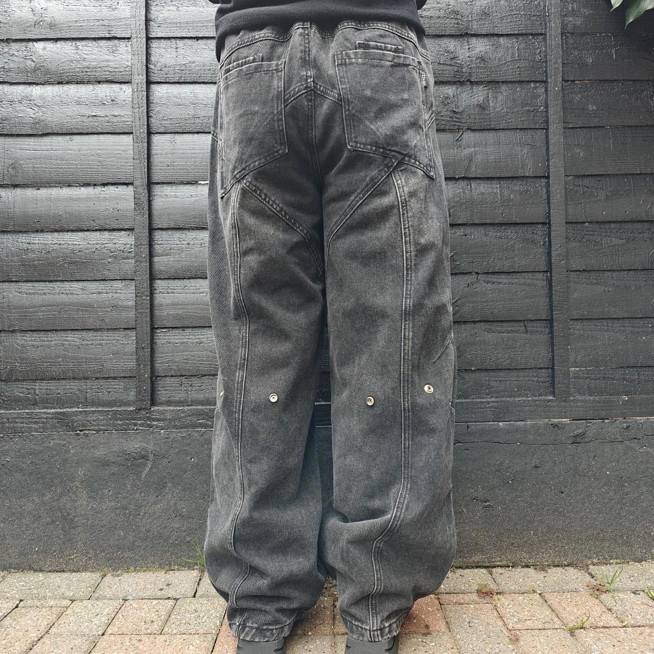 Other Black Wide Leg Panelled Fade Denim Size US 32 / EU 48 - 5 Thumbnail