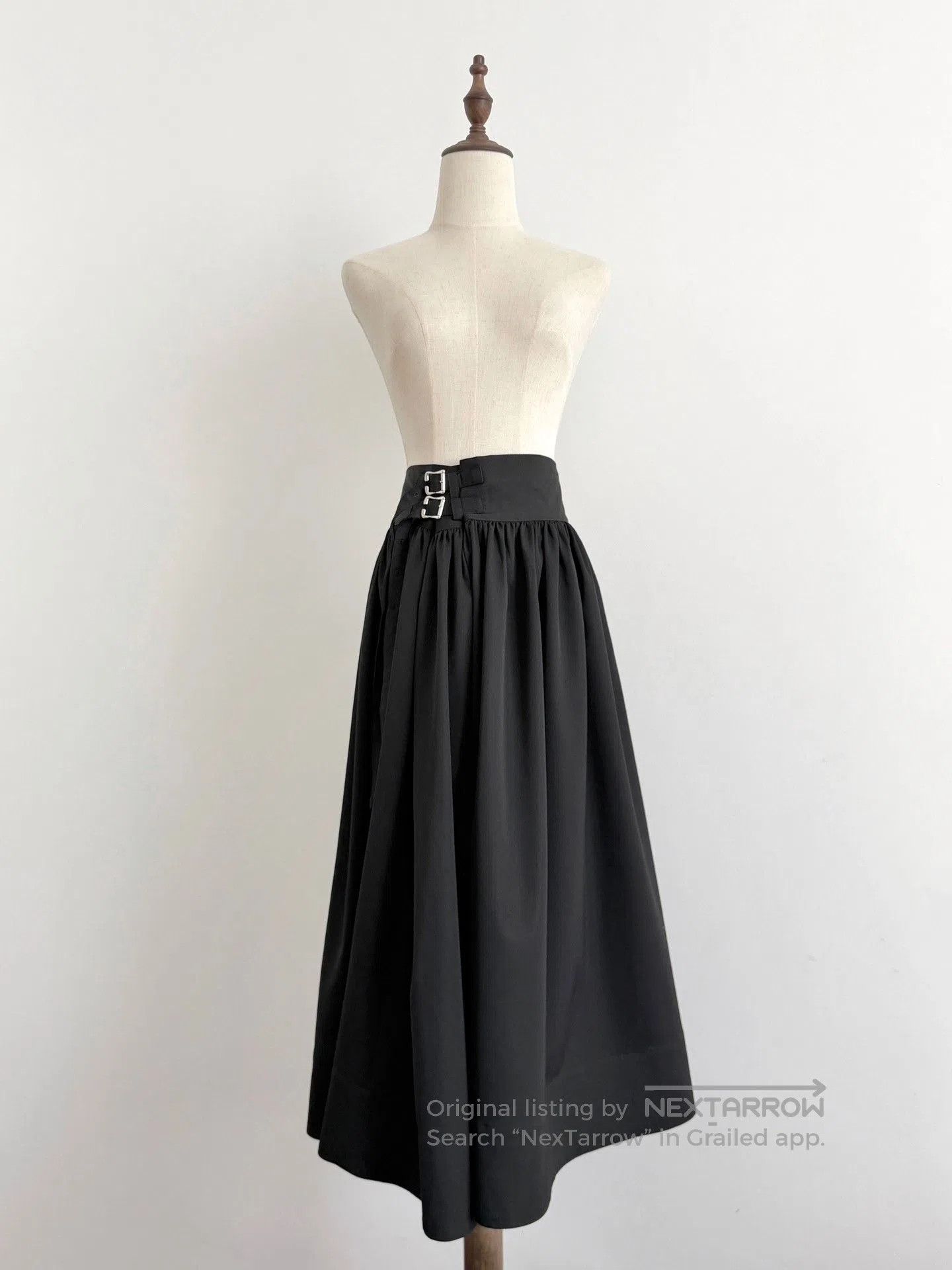 Limi Feu Limi feu Wool Buckle Midi Skirt. Size 35" - 6 Thumbnail