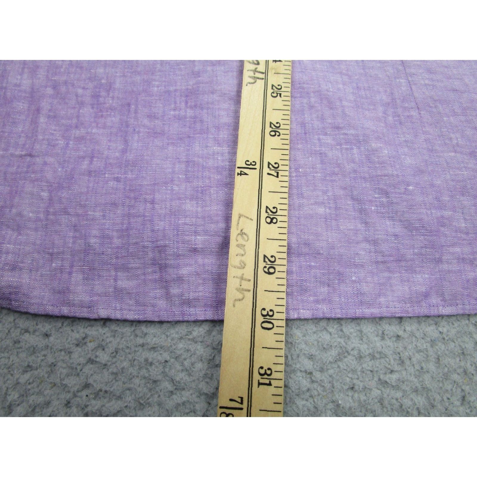 Ted Baker Ted Baker Shirt Mens XL Purple Linen Cotton Button Down Long Sleeve Printed Trim Size US L / EU 52-54 / 3 - 7 Thumbnail