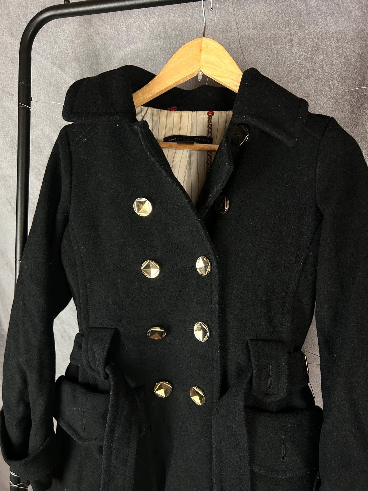 Designer × Marc Jacobs × Marc by Marc Jacobs Marc By Marc Jacobs black woolen coat with buttons Size XS / US 0-2 / IT 36-38 - 3 Thumbnail