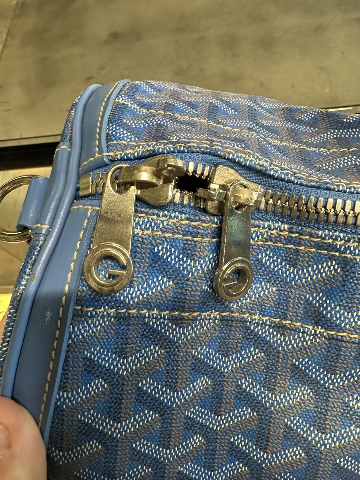 Goyard Goyard Croisiere 40 Duffle Bag Blue Size ONE SIZE - 7 Thumbnail