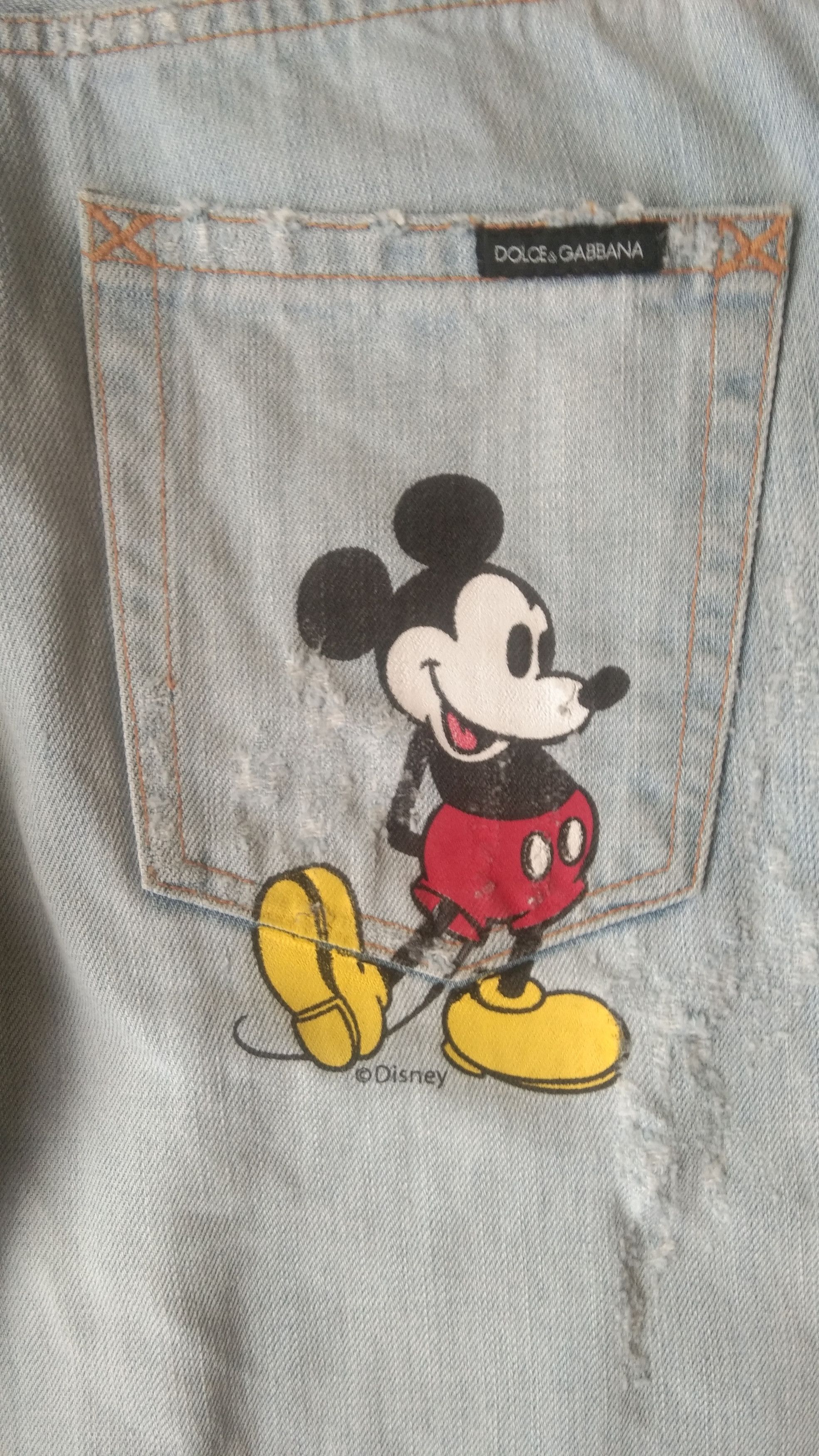 Disney × Dolce & Gabbana Disney x D&G distres wash jeans straight Size US 32 / EU 48 - 3 Thumbnail