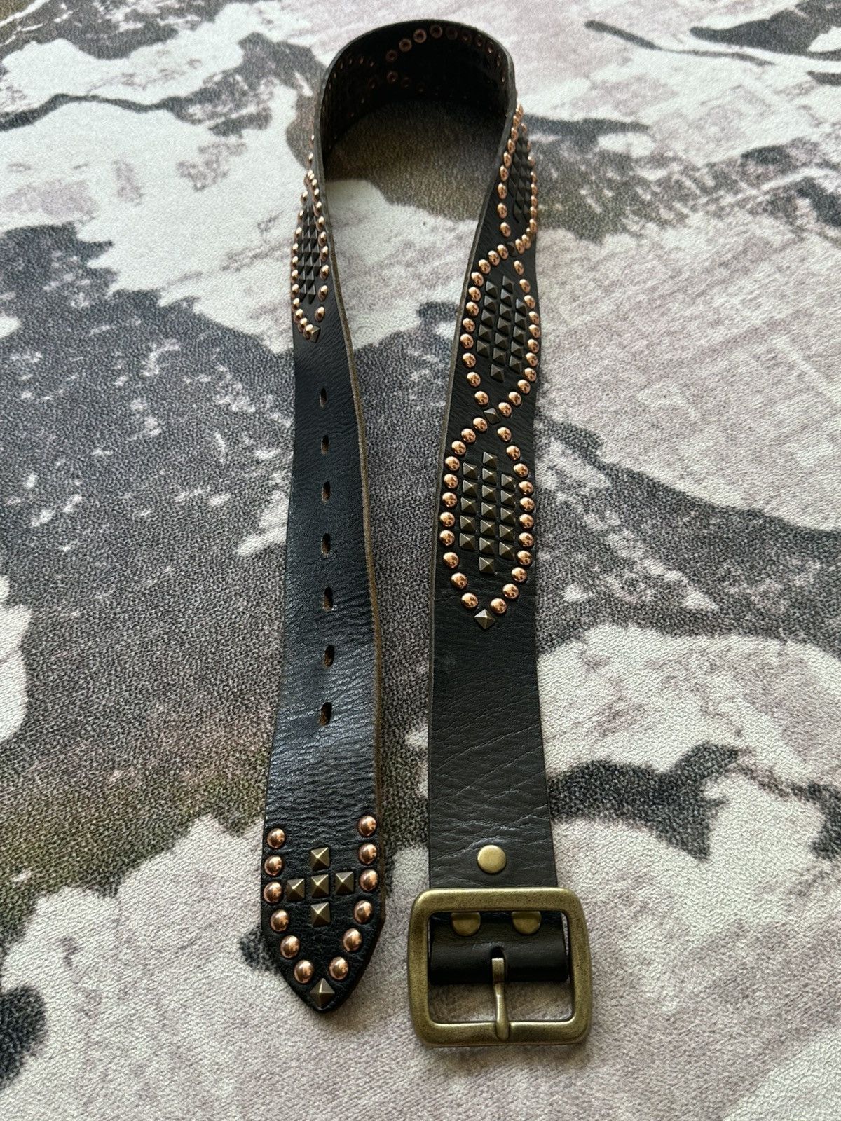 Tete Homme 2000's HALB by Tete Homme studded leather belt Size ONE SIZE - 4 Thumbnail