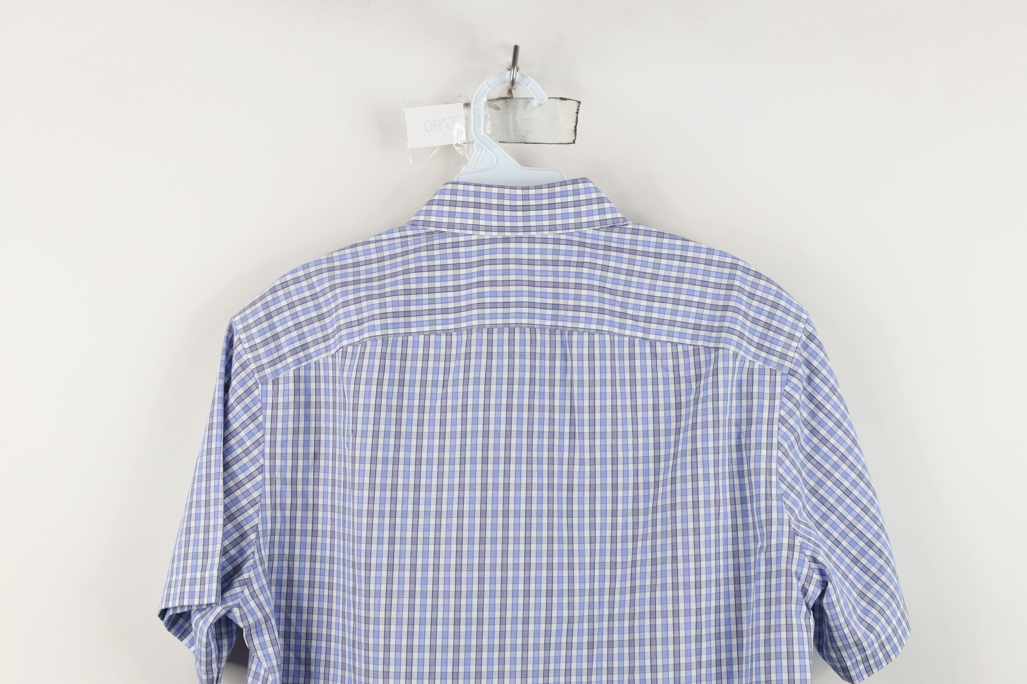 UNTUCKit Untuckit Free Short Sleeve Collared Button Shirt Blue Plaid Size US S / EU 44-46 / 1 - 11 Thumbnail