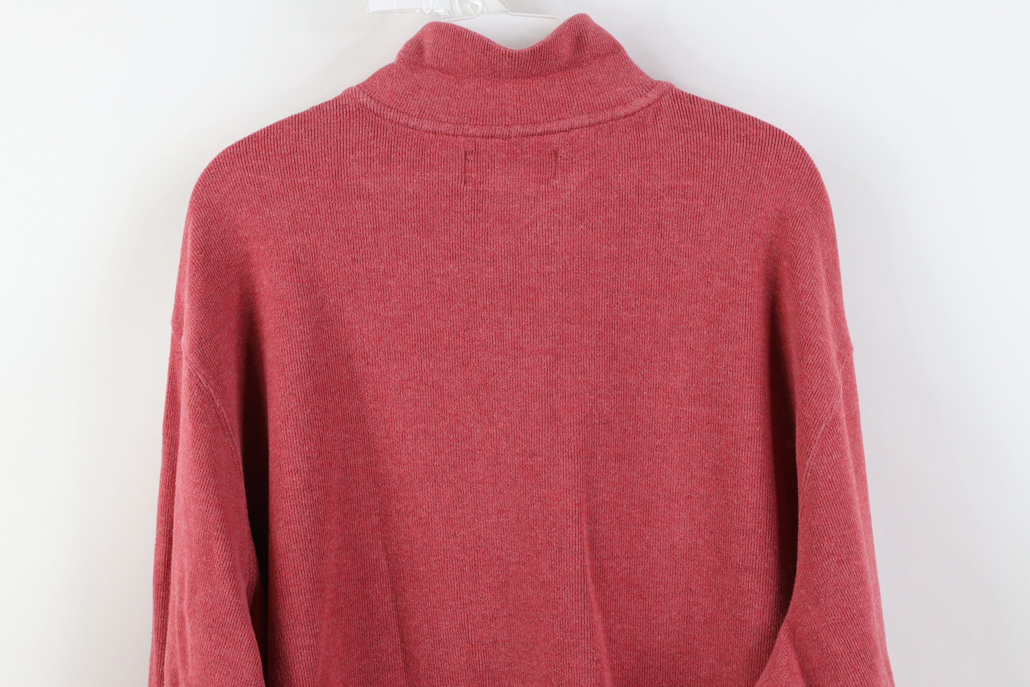 Polo Ralph Lauren Vintage 90s Ralph Lauren Ribbed Knit 1/4 Zip Sweater Red Size US XXL / EU 58 / 5 - 12 Thumbnail