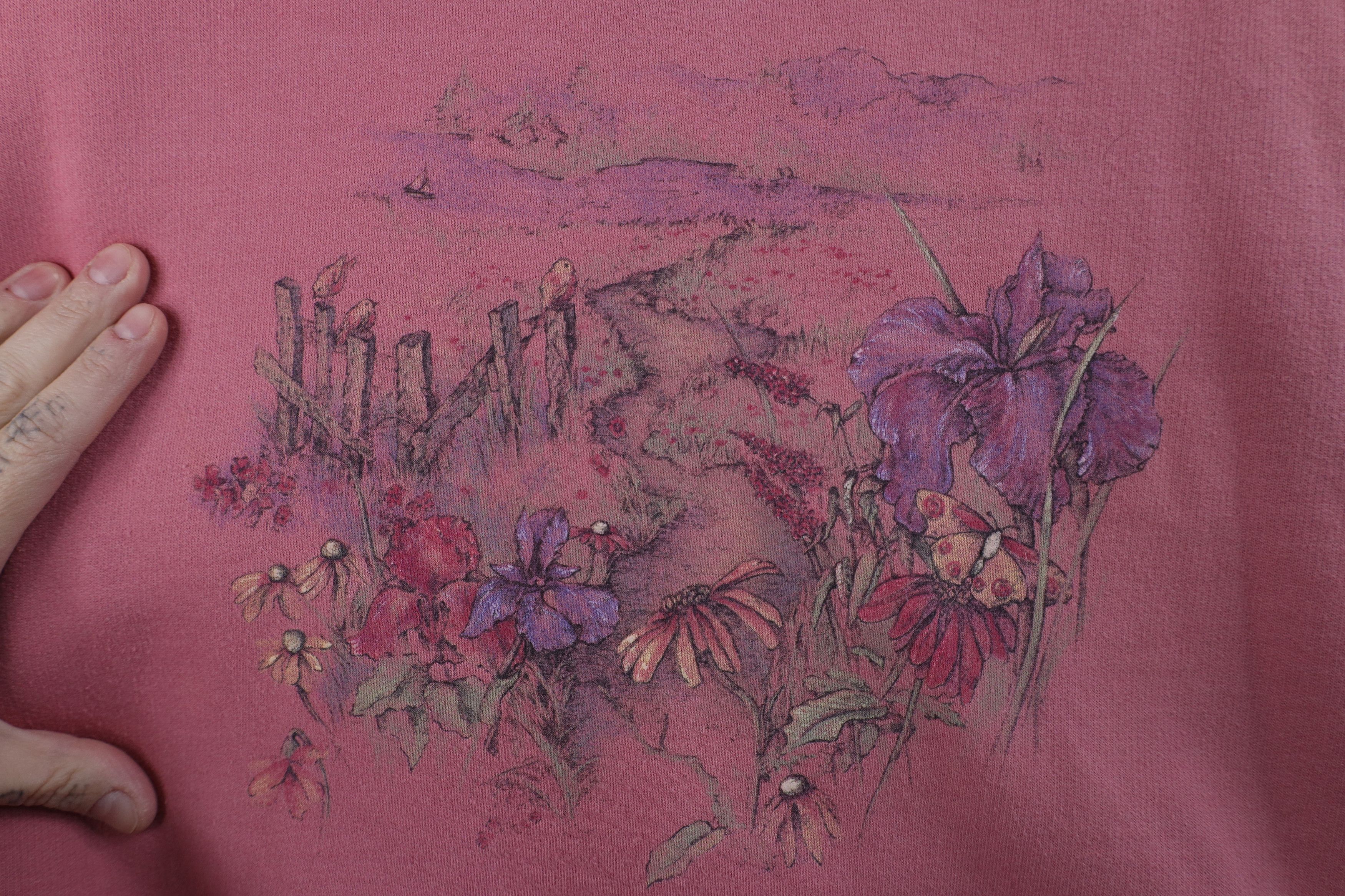 Vintage Vintage 90s Streetwear Country Flower Crewneck Sweatshirt Size XL / US 12-14 / IT 48-50 - 4 Thumbnail