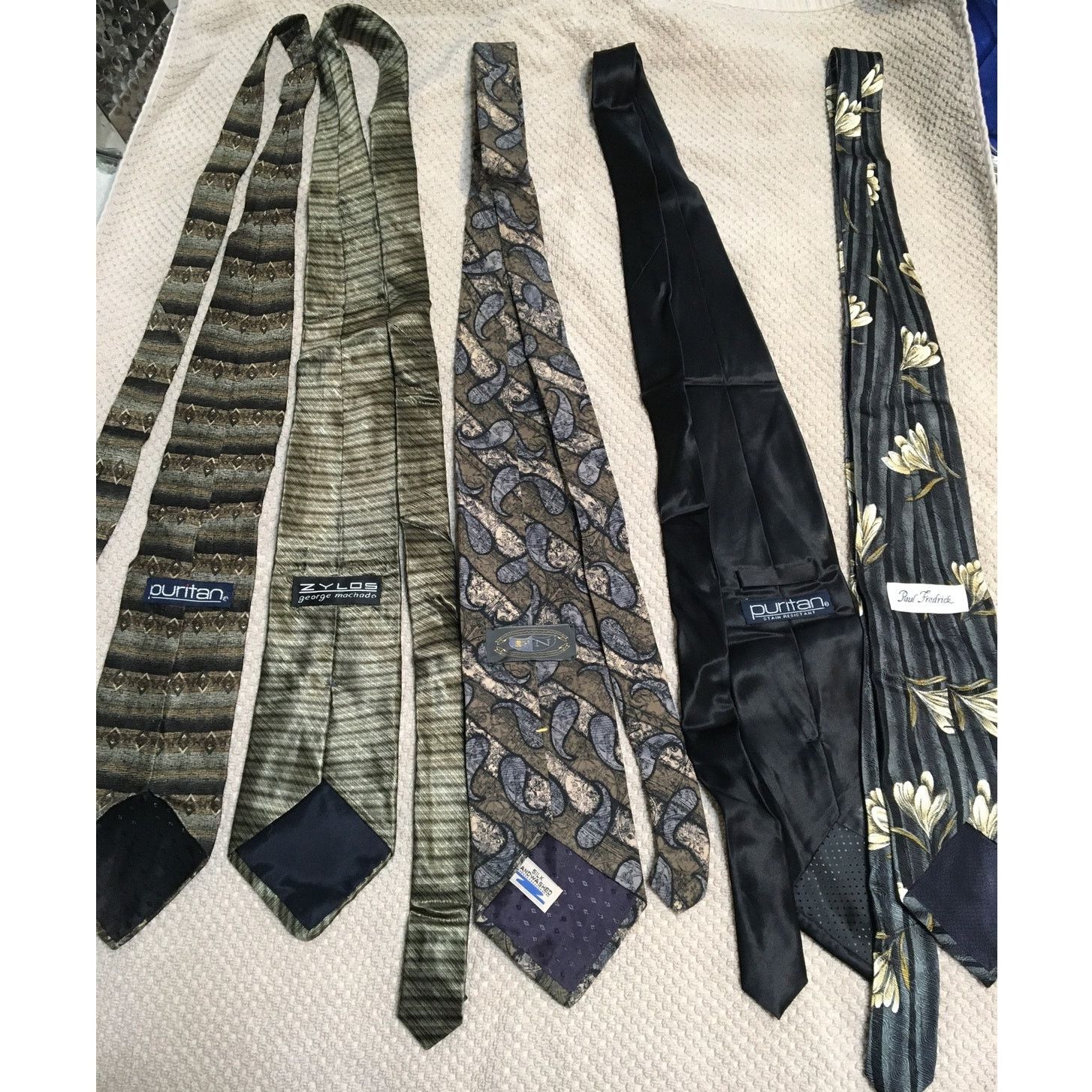 Puritan Lot of 5 Ties Puritan Zylos George Machado FN Paul Frederick Size ONE SIZE - 1 Preview