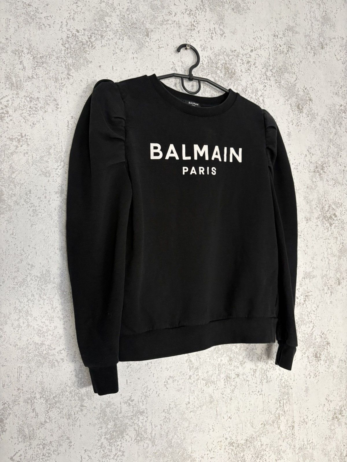 Balmain Balmain Paris Logo Sweatshirt Shoulder Panel Detail Black XS Size XS / US 0-2 / IT 36-38 - 2 Thumbnail