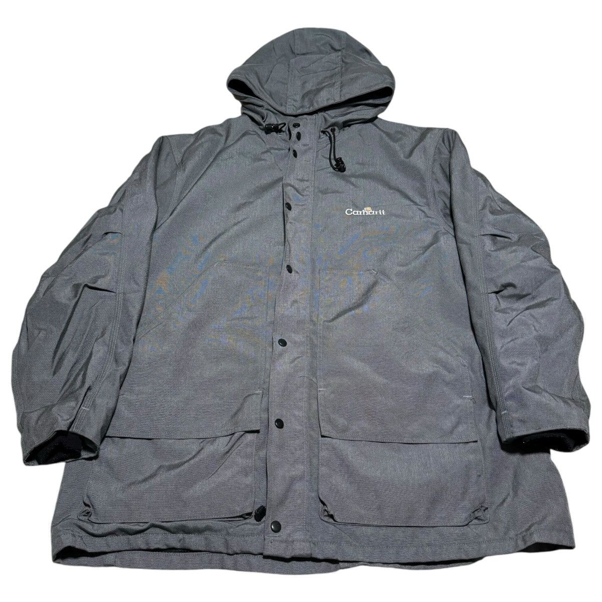 Vtg Carhartt Metal Gray Extreme Parka Jacket Coat Chore 2XL Heavy 