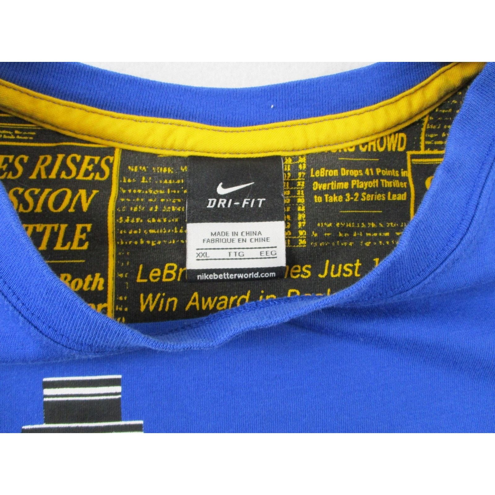 Nike Nike Dri-Fit LeBron James Graphic Tee Mens 2XL Blue 1563 Size US XXL / EU 58 / 5 - 3 Thumbnail